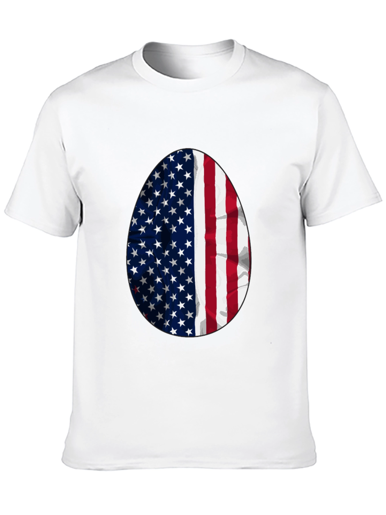 USA Flag Egg Graphic T-Shirt