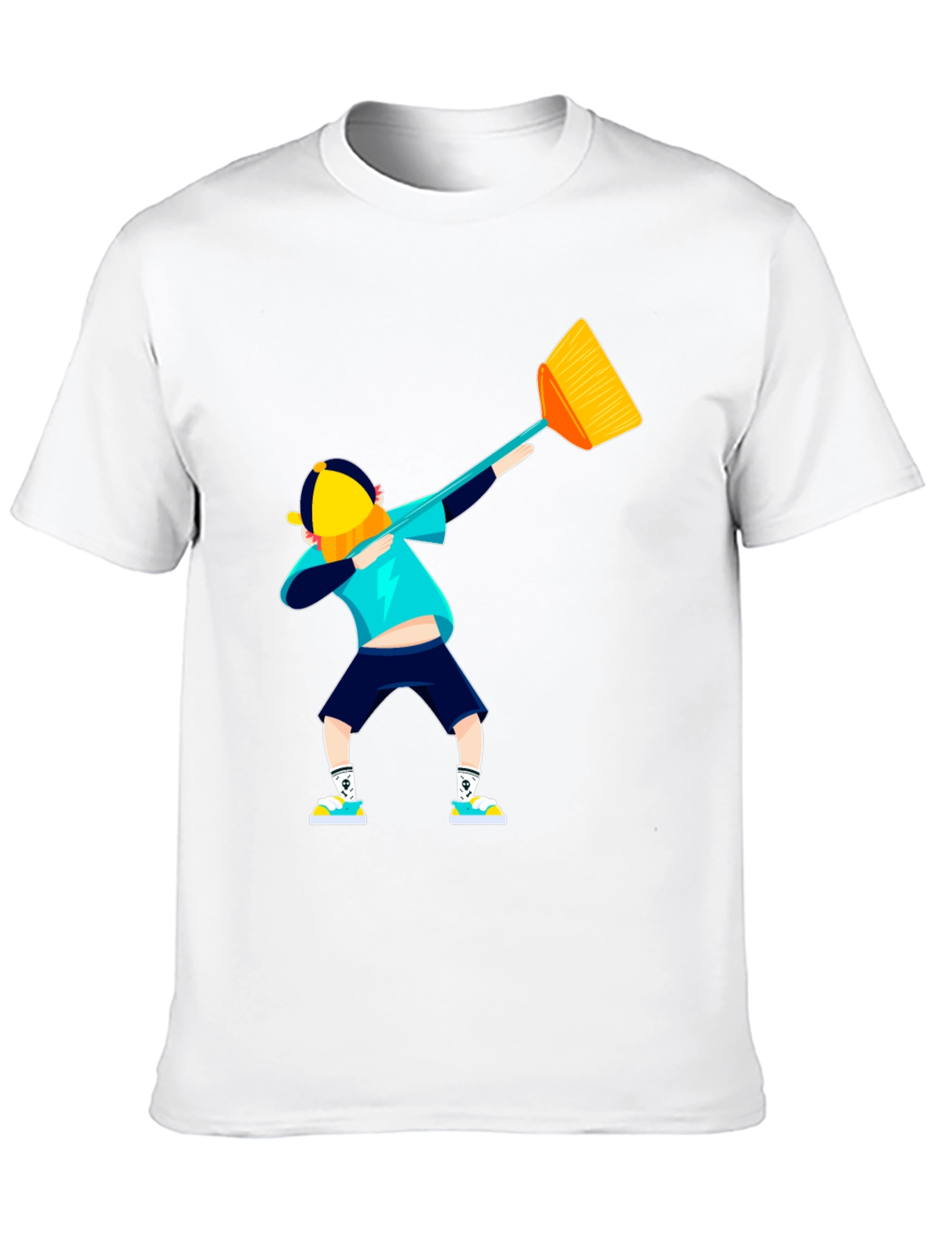 Dabbing Broom Boy Graphic T-Shirt