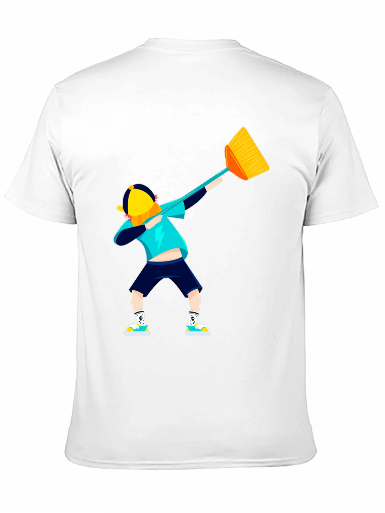 Dabbing Broom Boy Graphic T-Shirt
