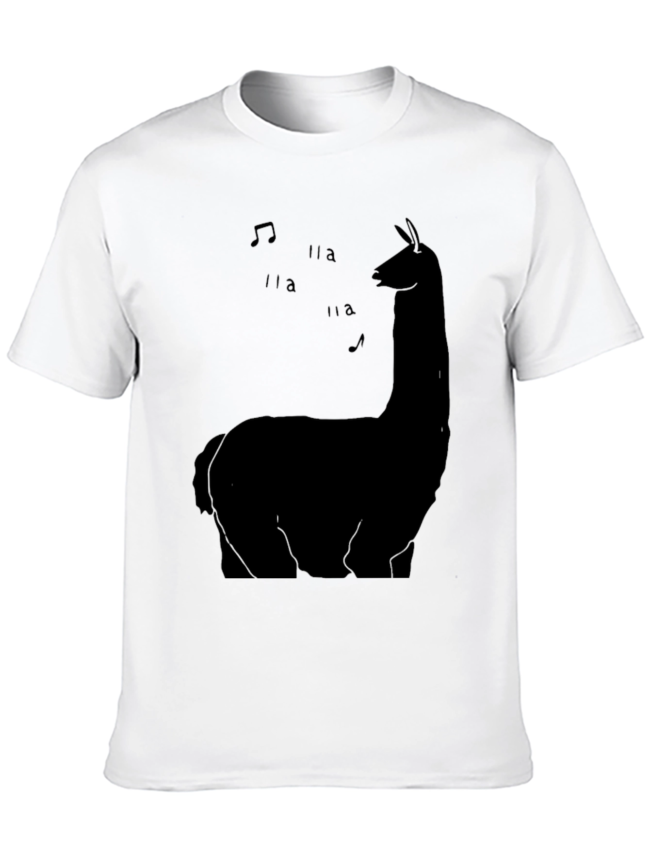 Llama Music Black T-Shirt - Casual Style