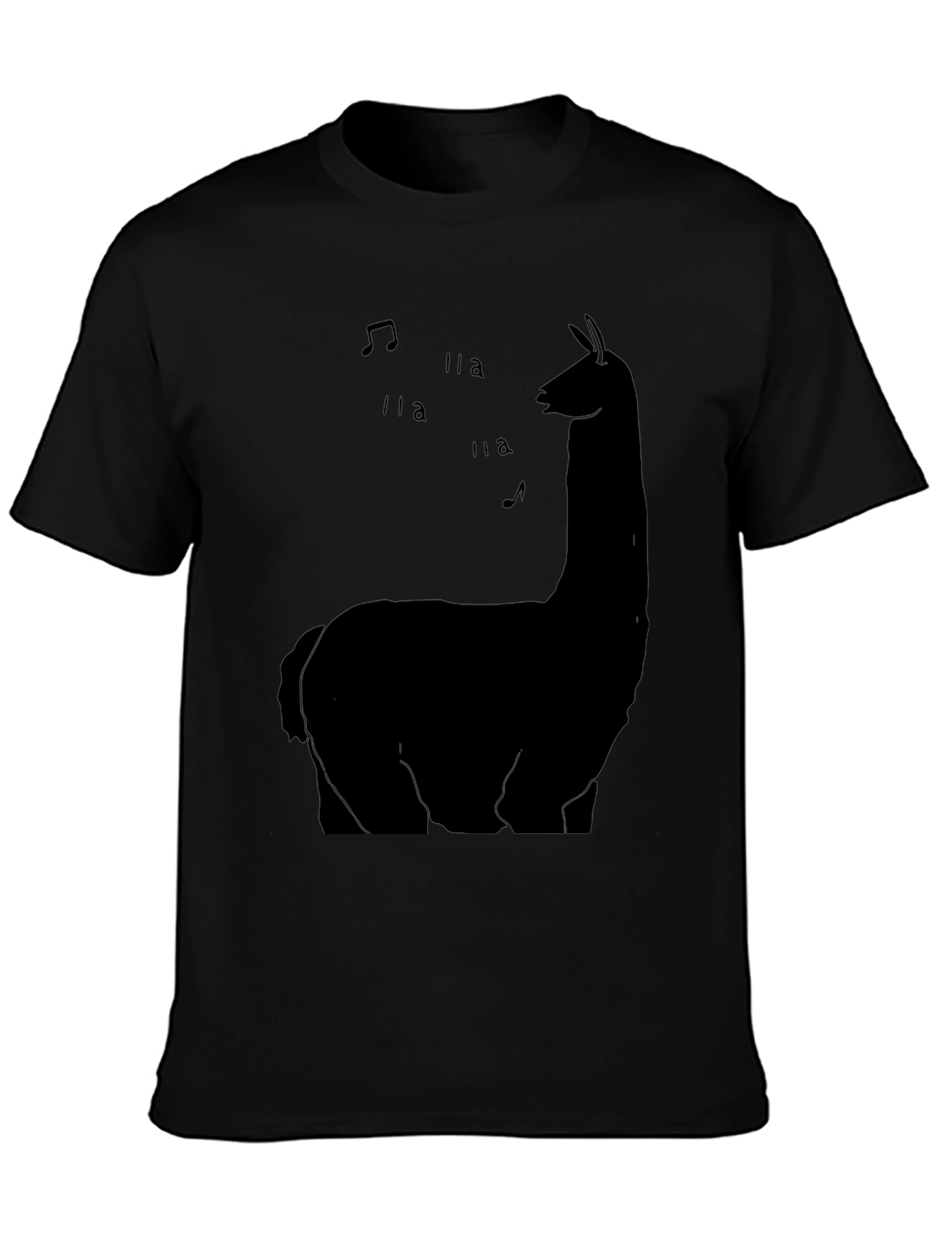 Llama Music Black T-Shirt - Casual Style