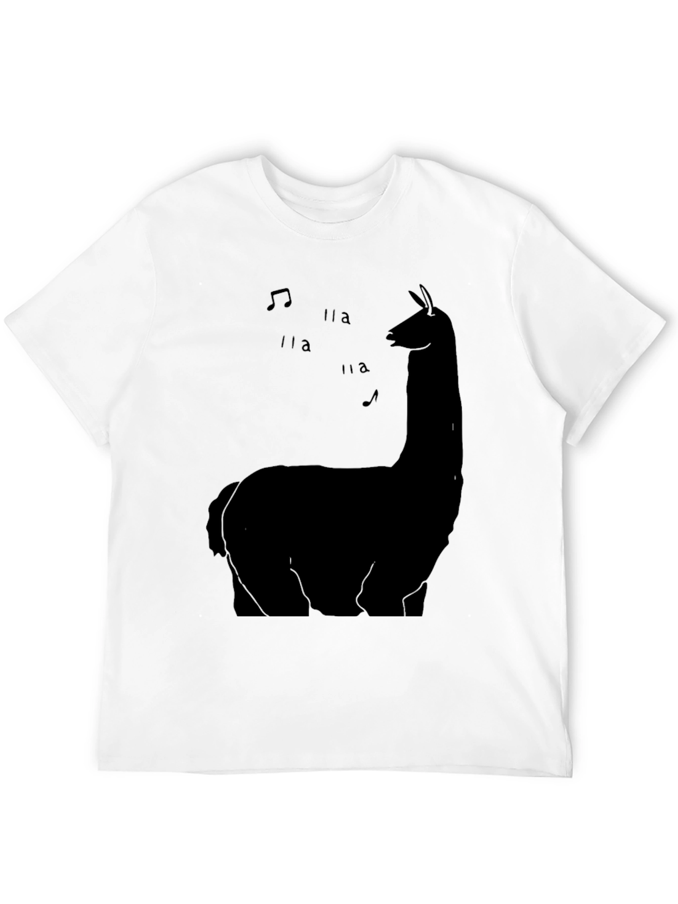 Llama Music Black T-Shirt - Casual Style
