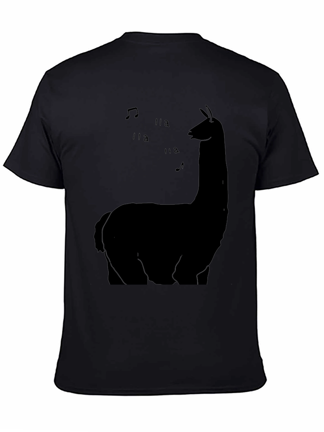 Llama Music Black T-Shirt - Casual Style