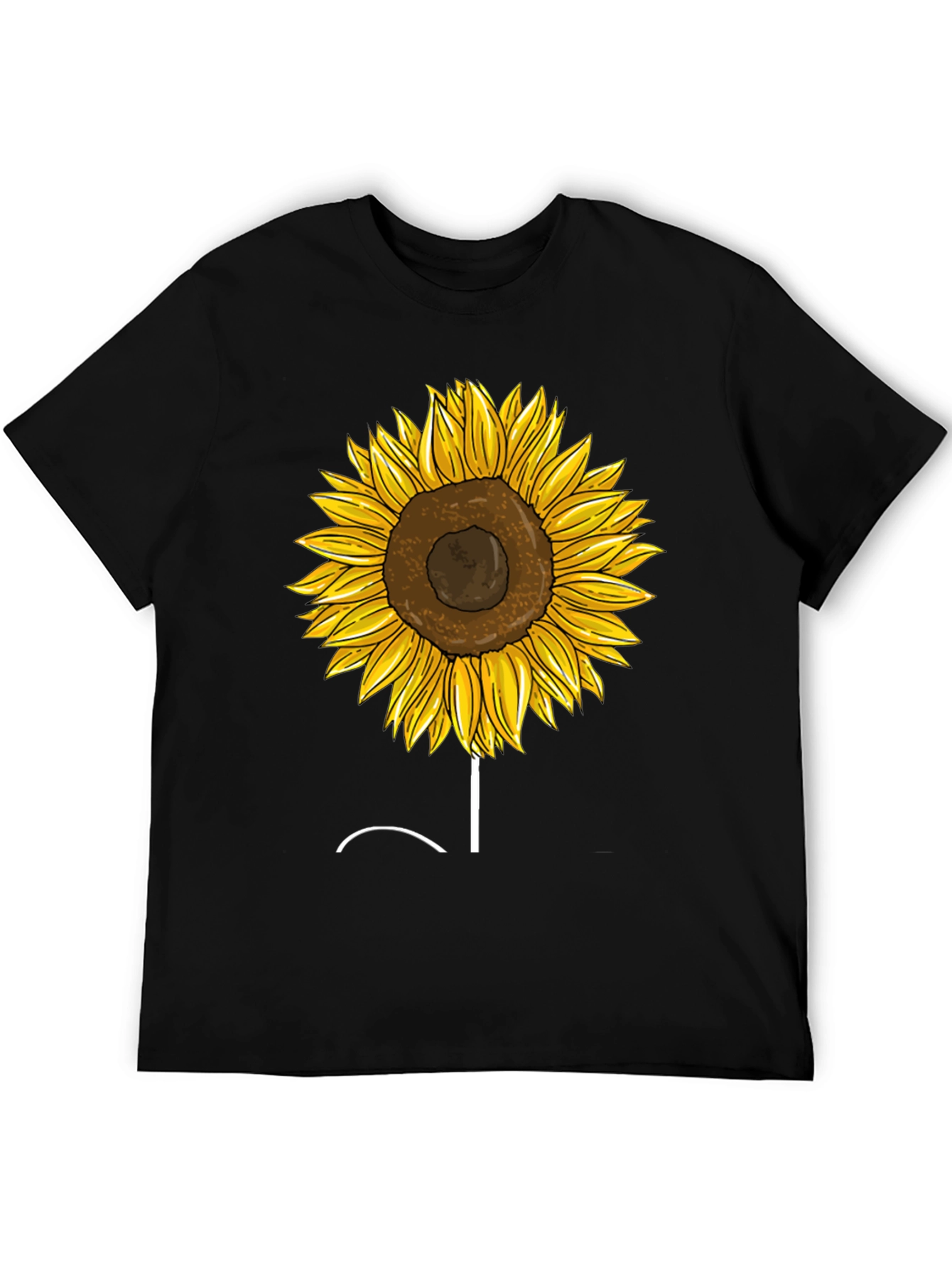 Sunflower Graphic Tee - Trendy Black T-Shirt