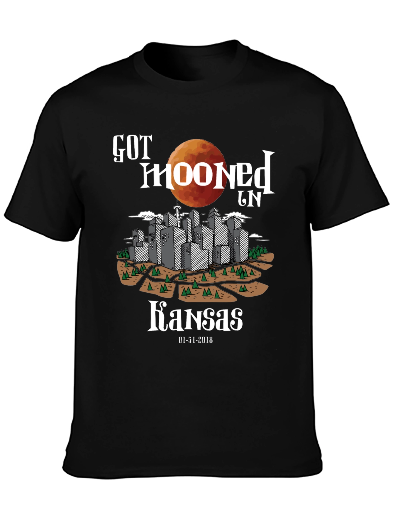 Got Mooned in Kansas T-Shirt Eclipse Graphic Tee