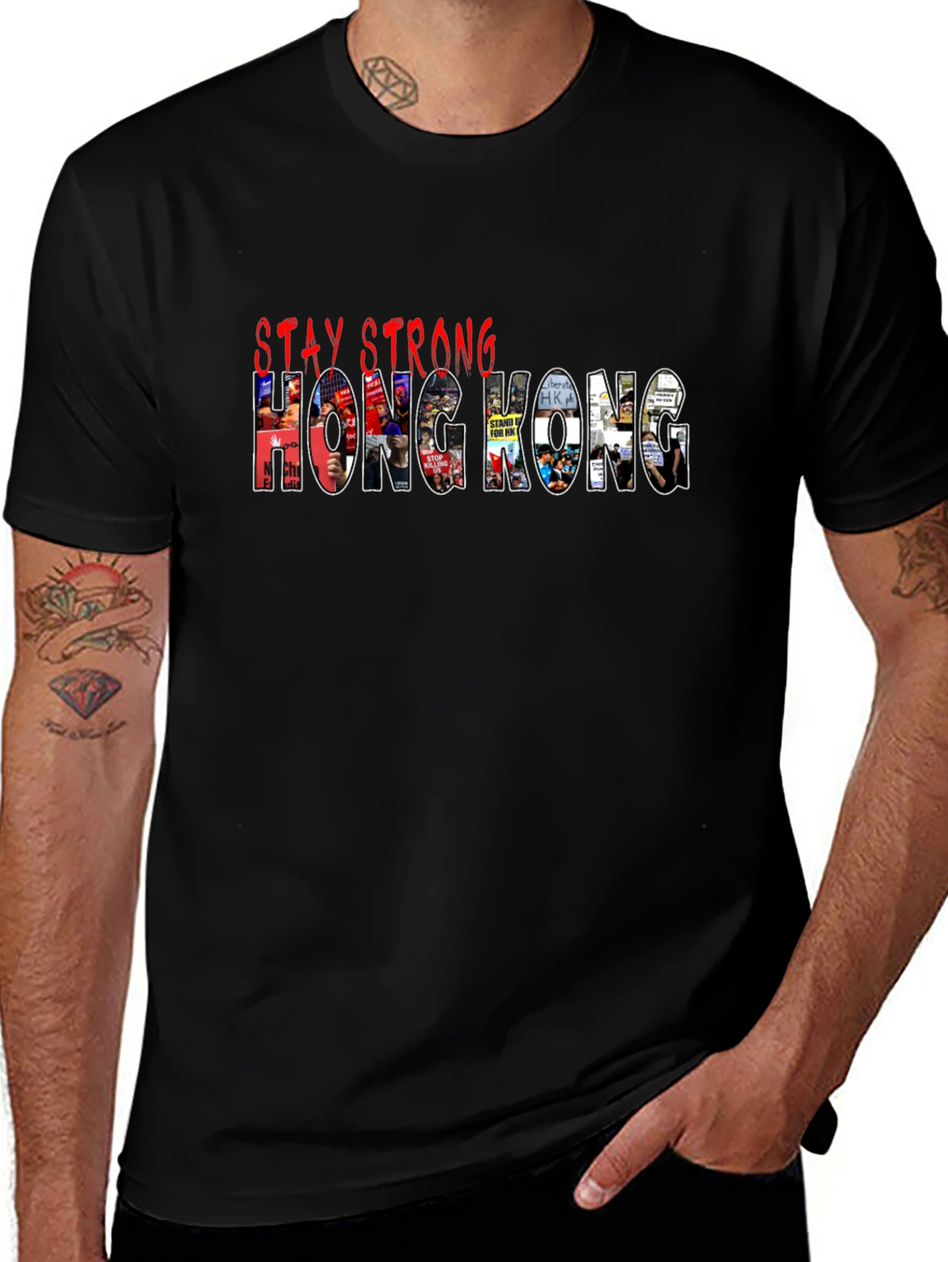 Stay Strong Hong Kong Graphic T-Shirt
