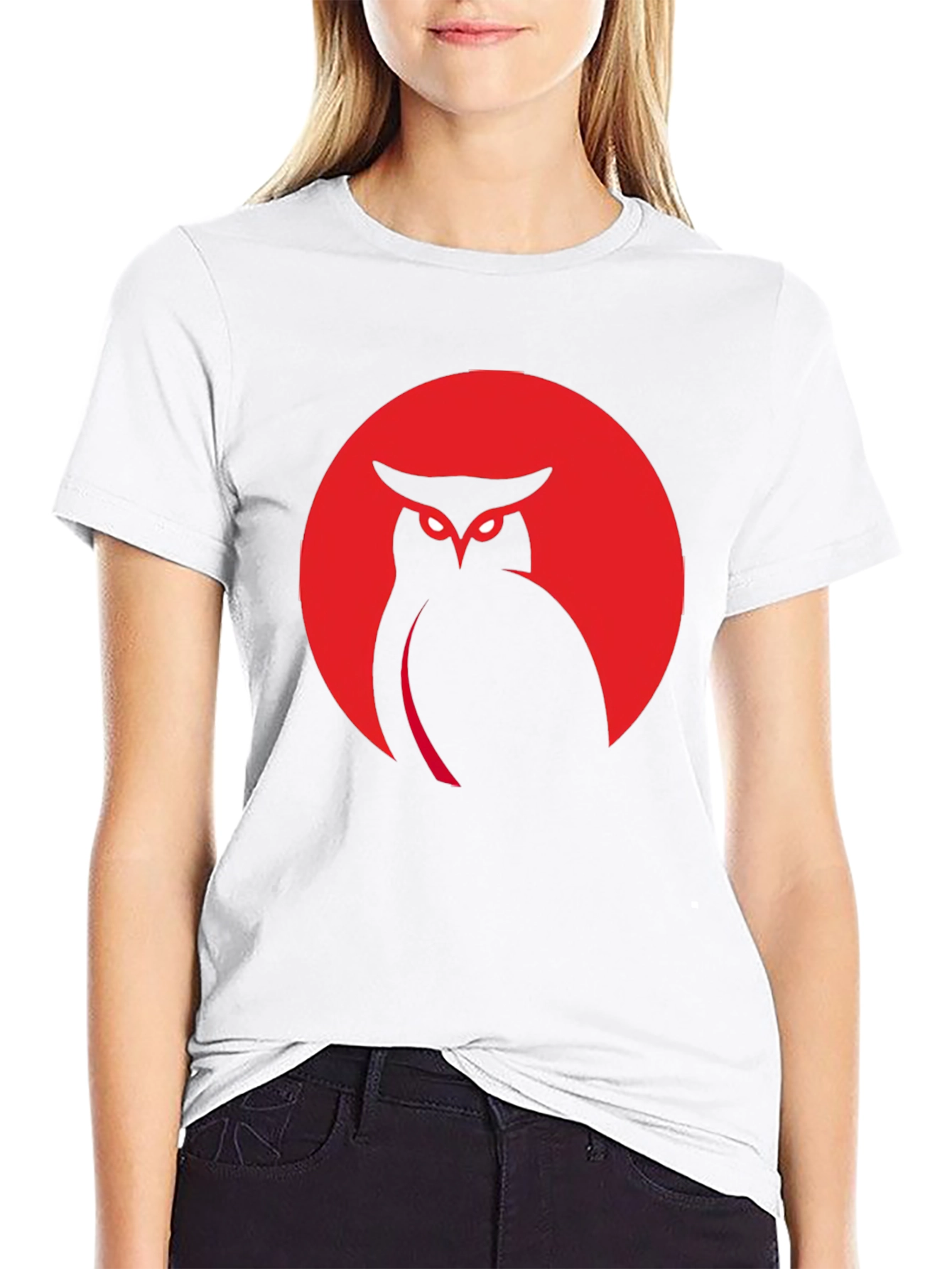 Owl Silhouette Graphic T-Shirt - Mens Black Tee