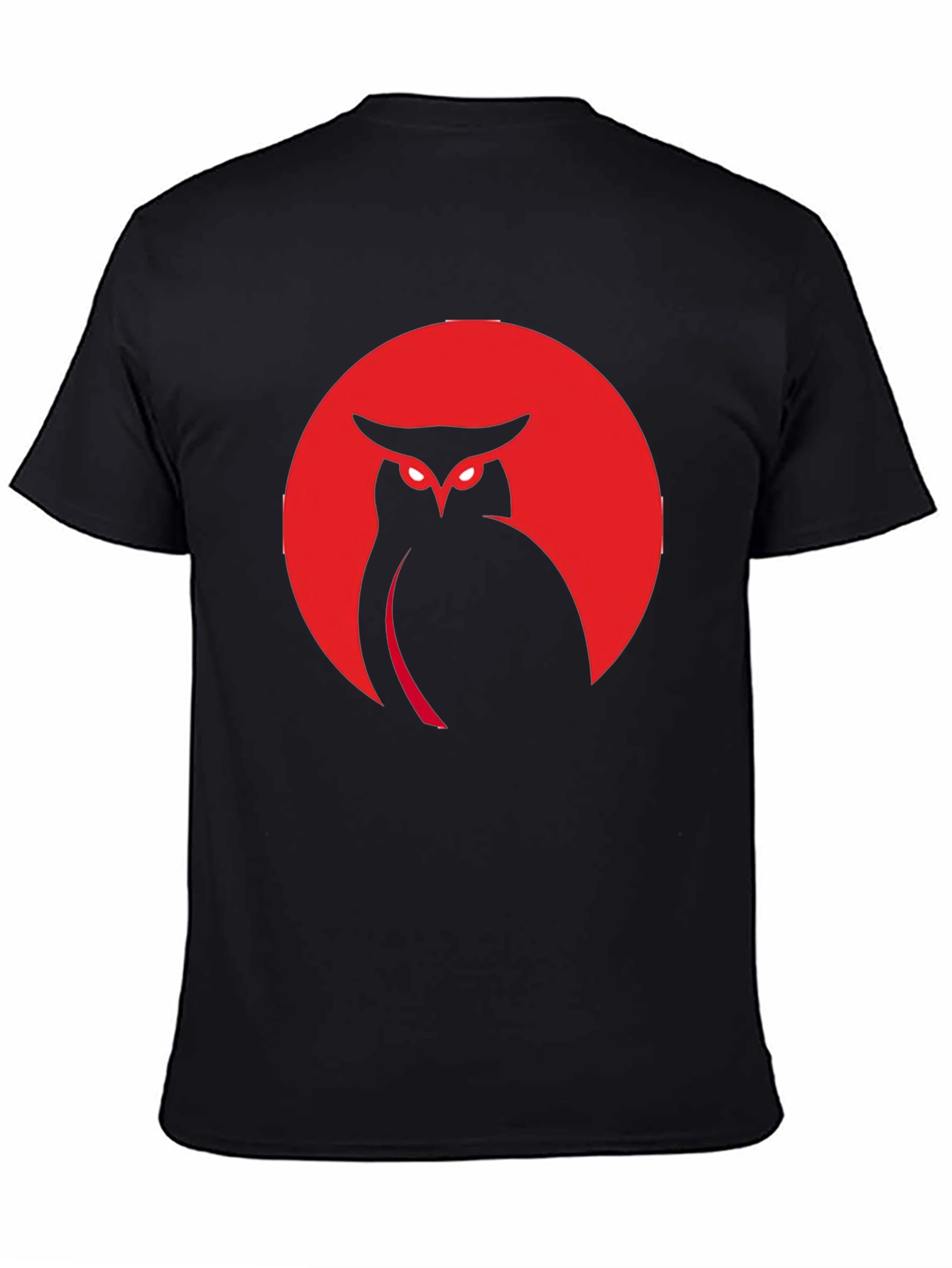 Owl Silhouette Graphic T-Shirt - Mens Black Tee