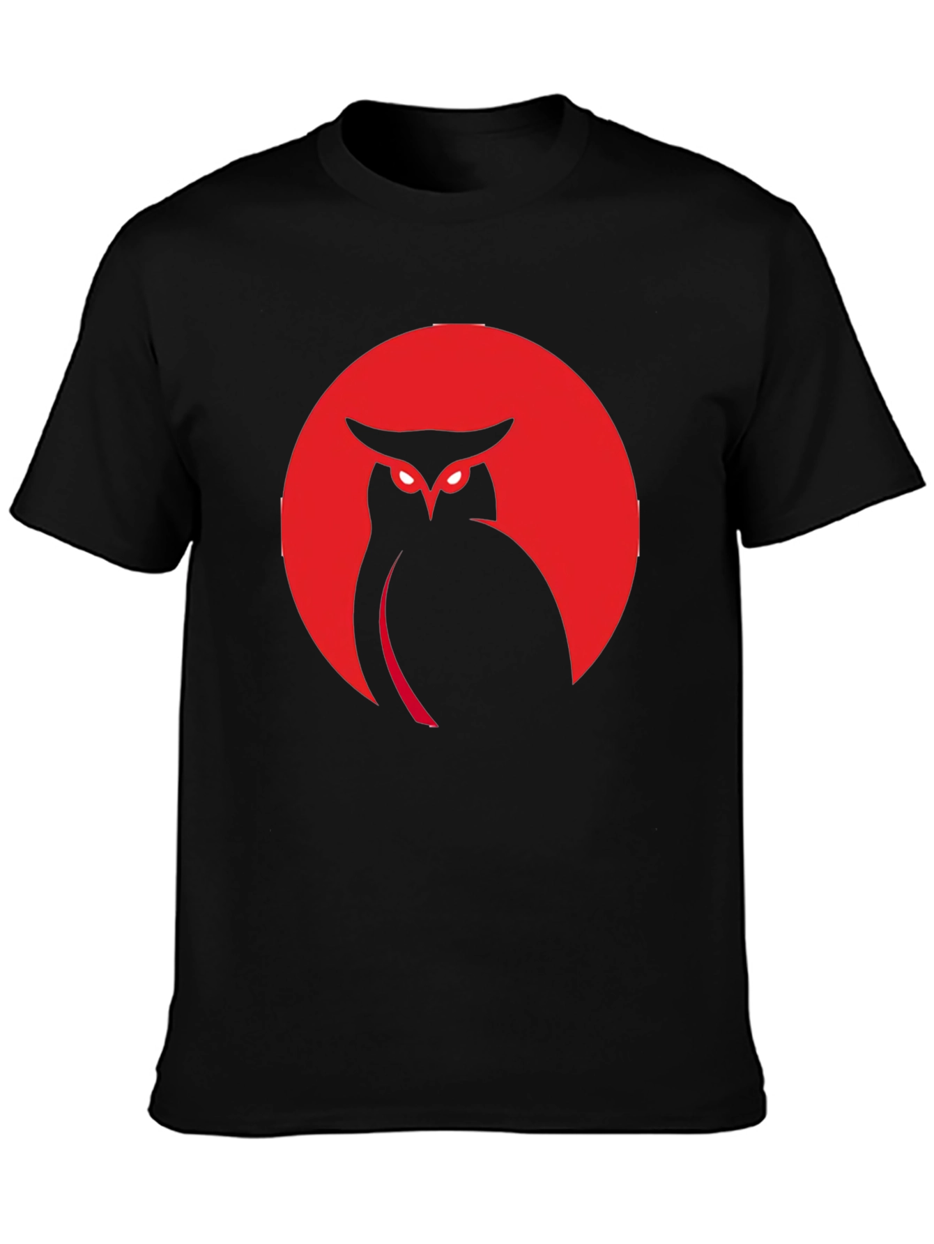 Owl Silhouette Graphic T-Shirt - Mens Black Tee