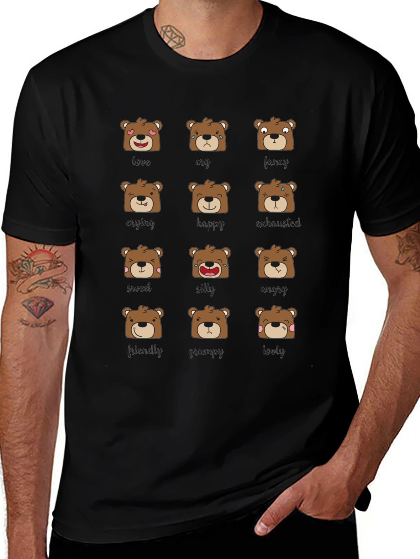 Emotional Bears Graphic Tee - Soft & Stylish