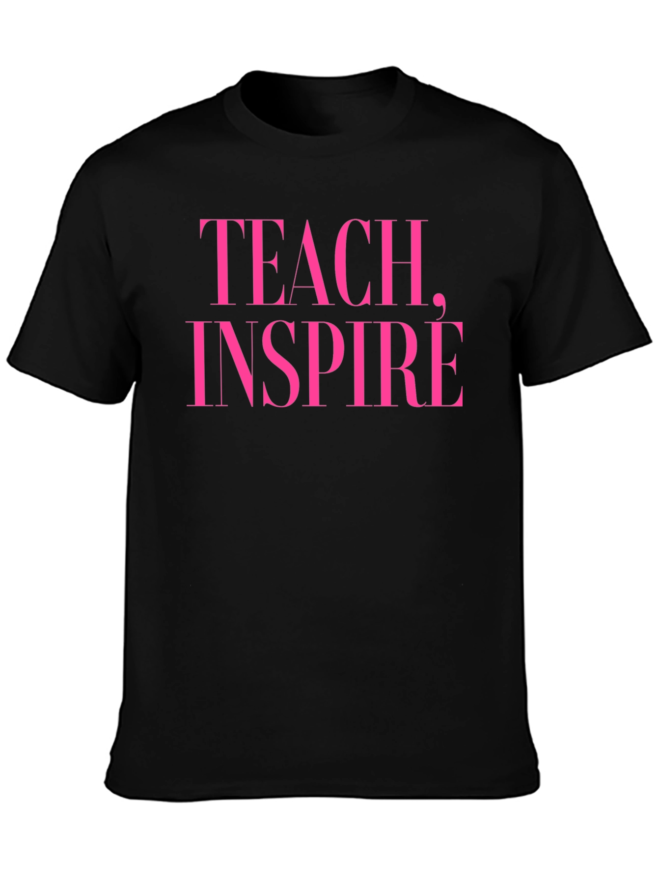 Teach Inspire Graphic Tee - Black Cotton T-Shirt