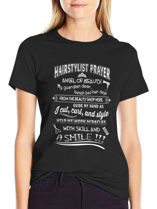 Hairstylist Prayer Graphic T-Shirt - Beauty Professional Tee
