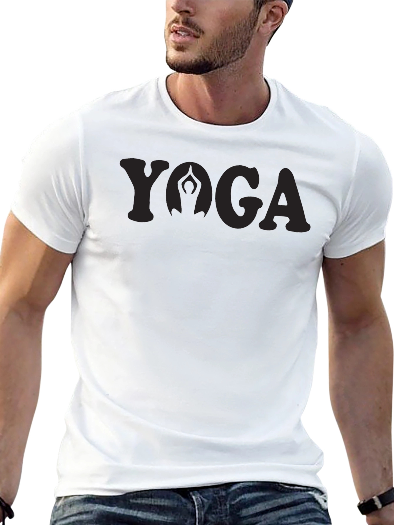 Yoga Pose Graphic Tee - Black