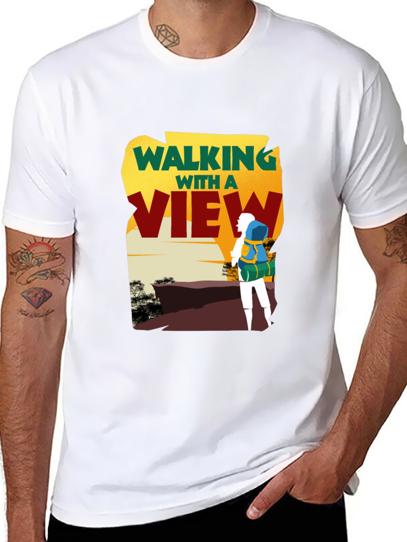 Walking with a View Graphic T-Shirt - Adventure Tee