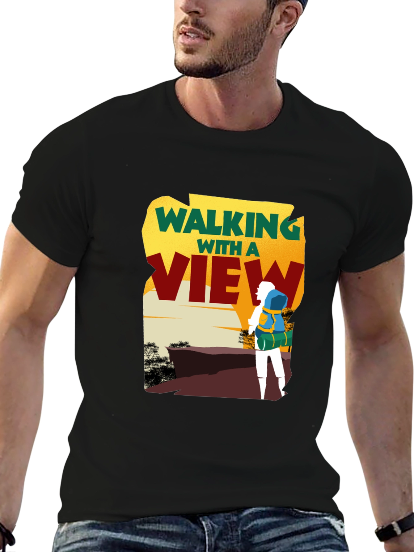 Walking with a View Graphic T-Shirt - Adventure Tee