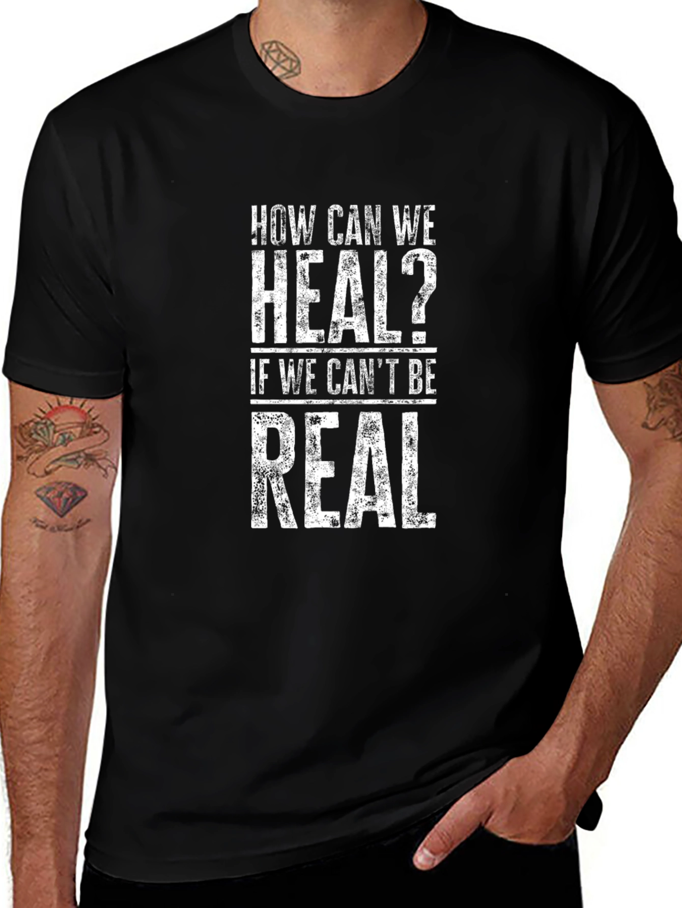How Can We Heal? Black Graphic T-Shirt