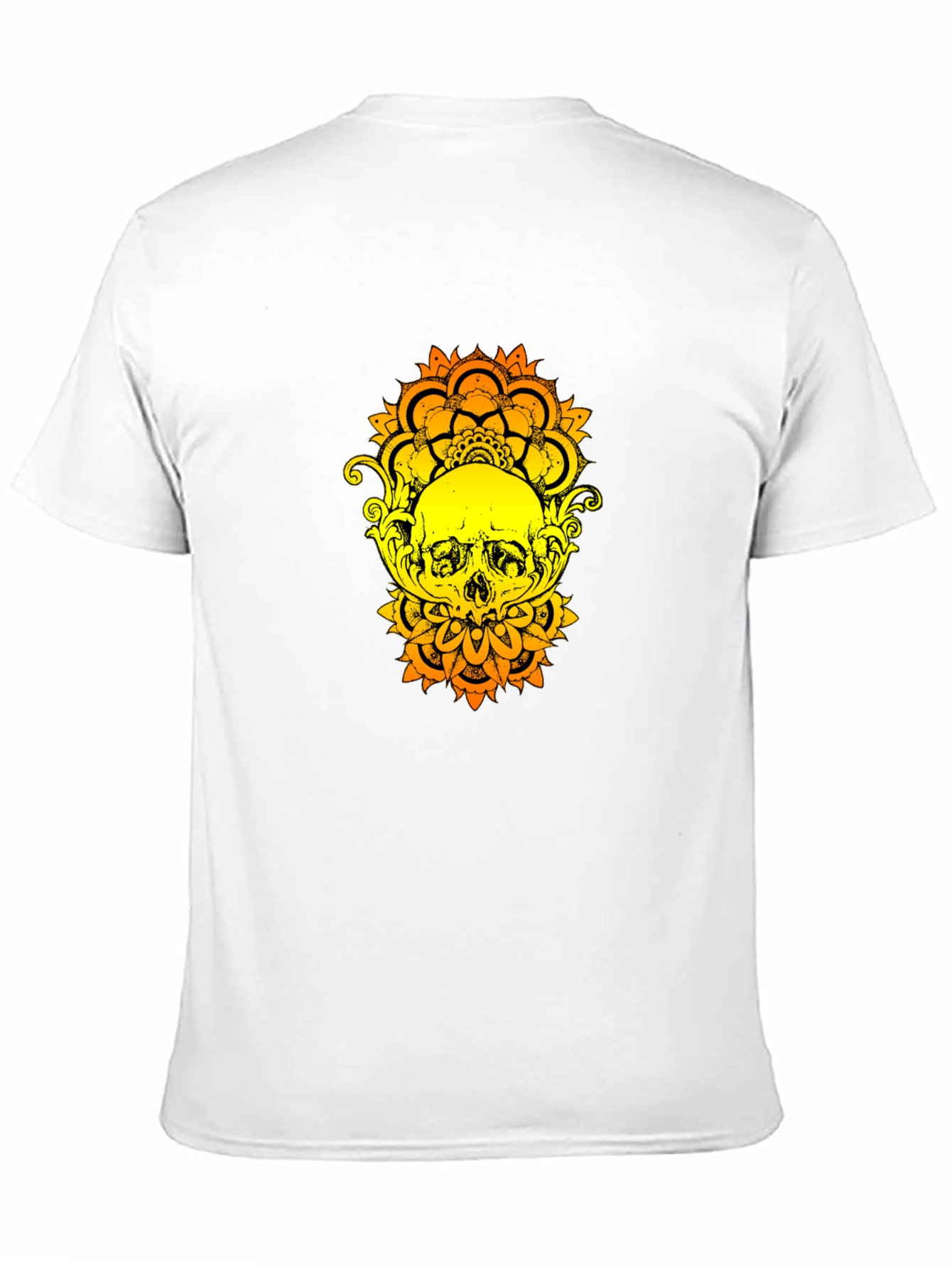 Skull Mandala Graphic Tee - Mens Black T-Shirt