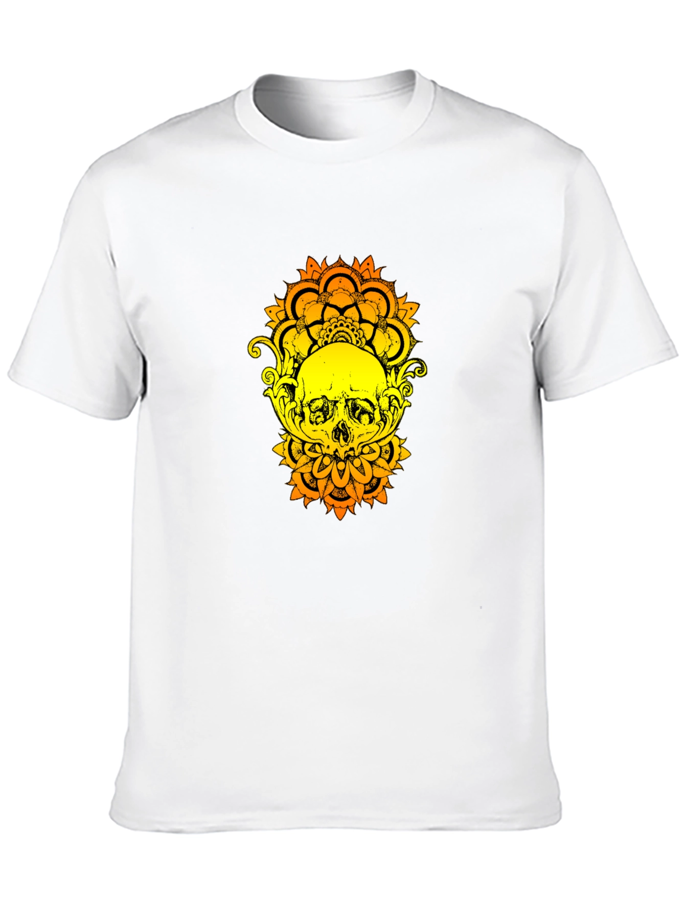 Skull Mandala Graphic Tee - Mens Black T-Shirt