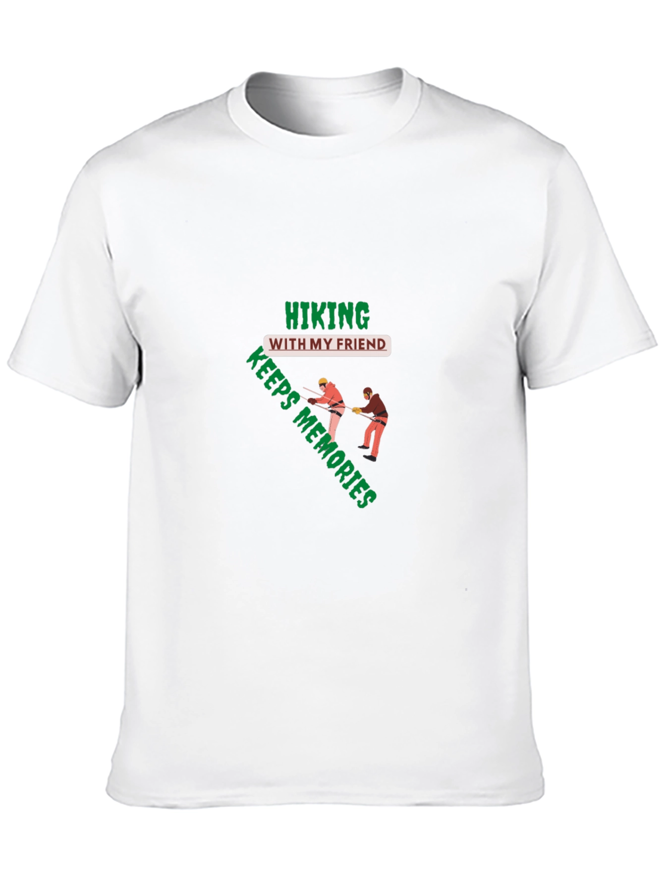 Hiking With My Friend Keeps Memories Black T-Shirt