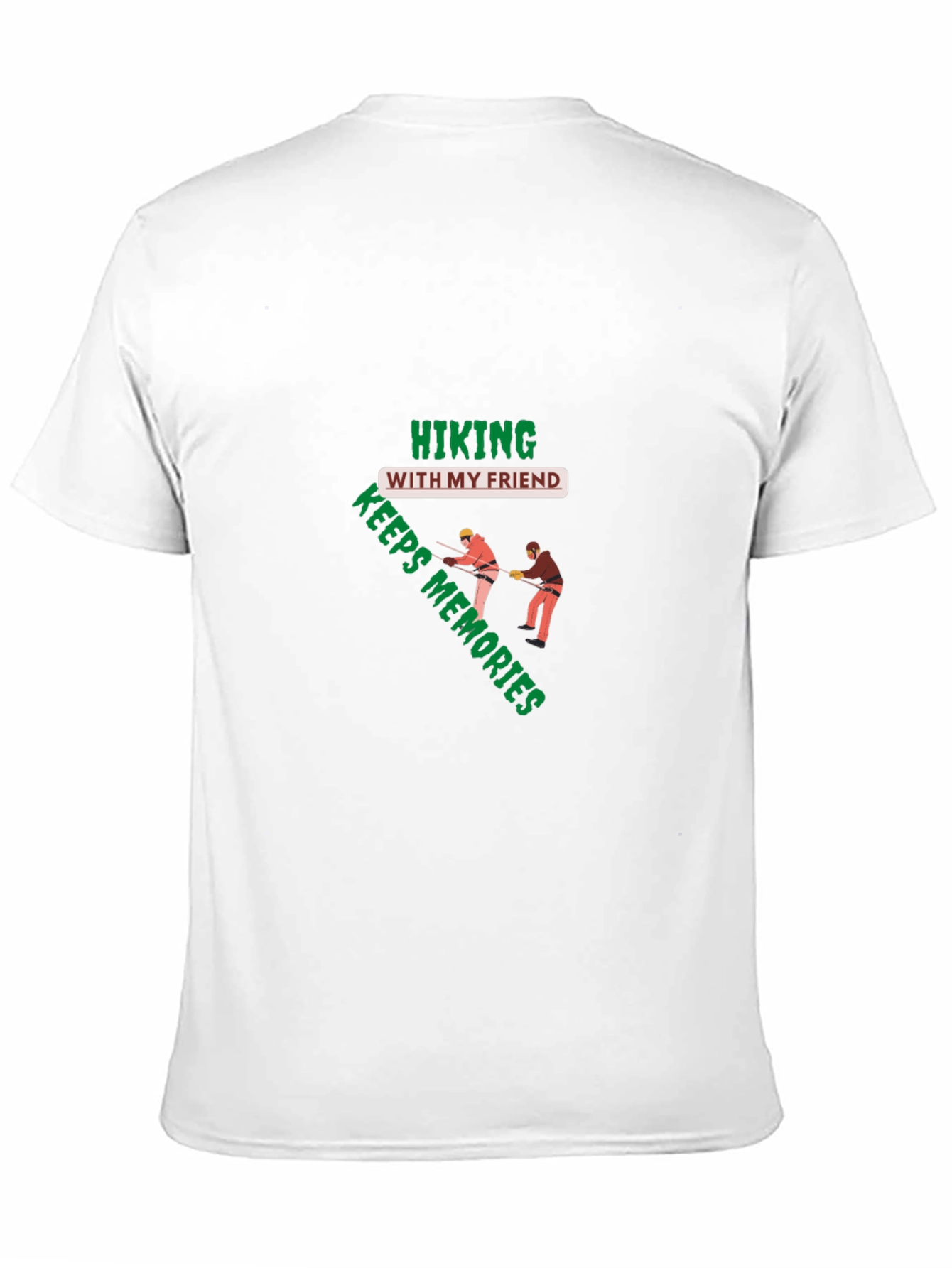 Hiking With My Friend Keeps Memories Black T-Shirt