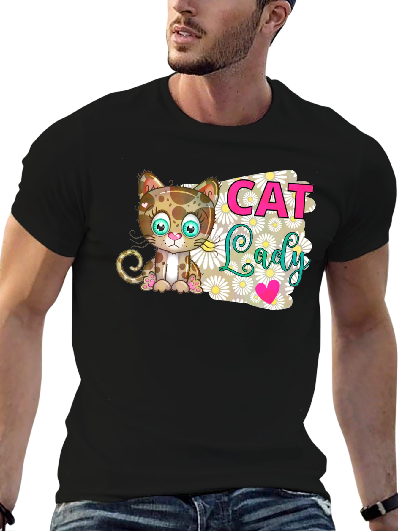 Cat Lady Graphic T-Shirt - Soft Cotton Tee