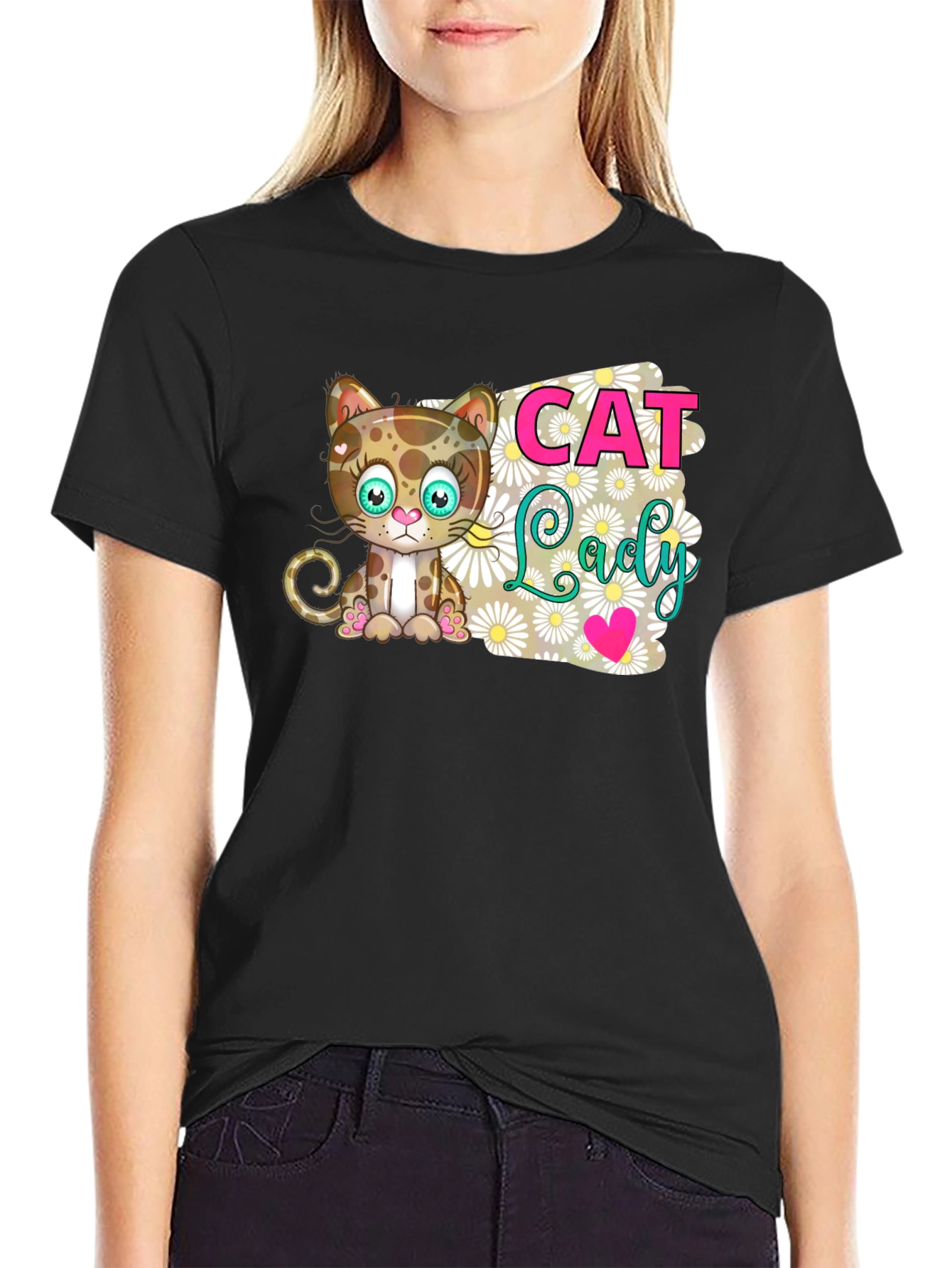 Cat Lady Graphic T-Shirt - Soft Cotton Tee