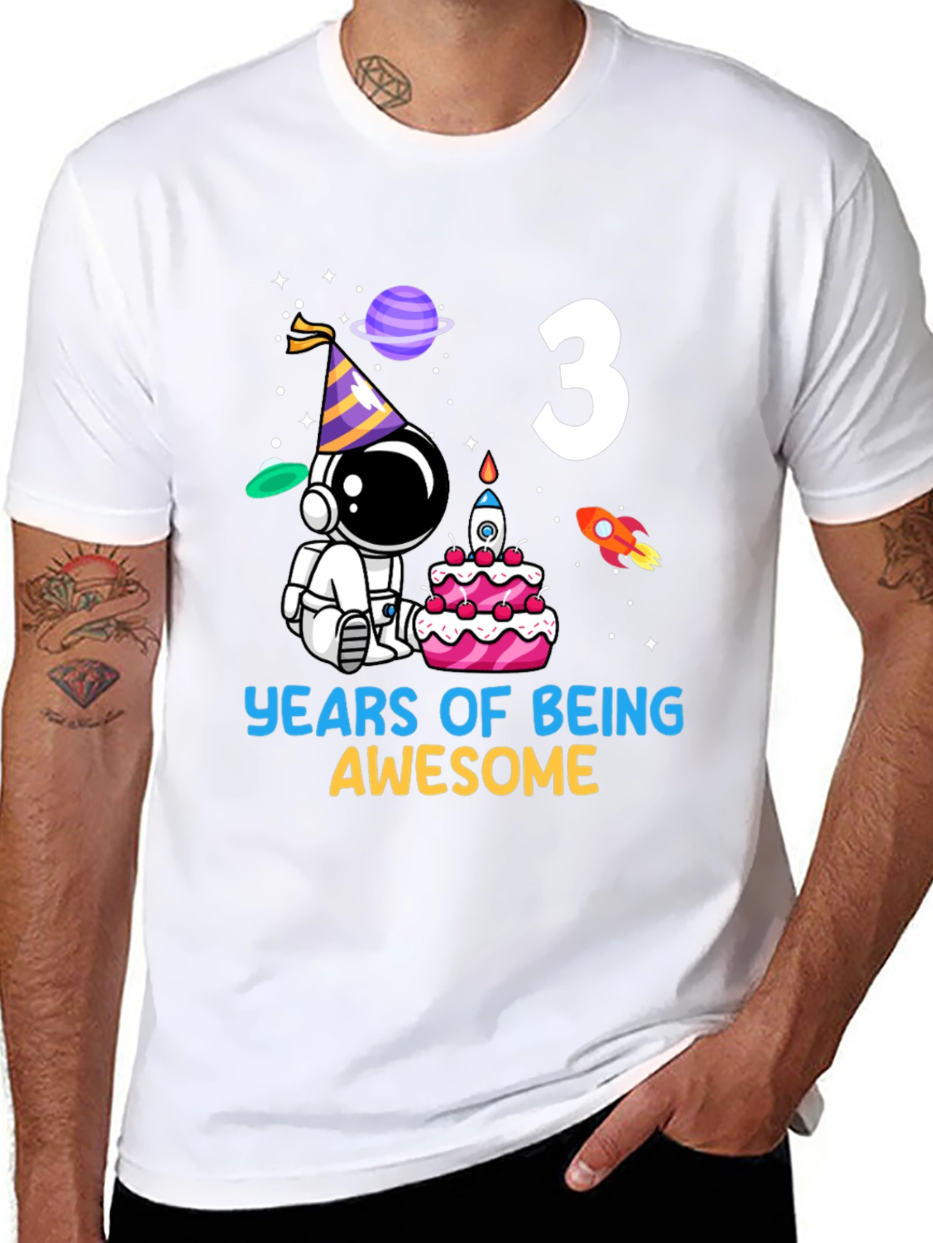 3rd Birthday Astronaut T-Shirt