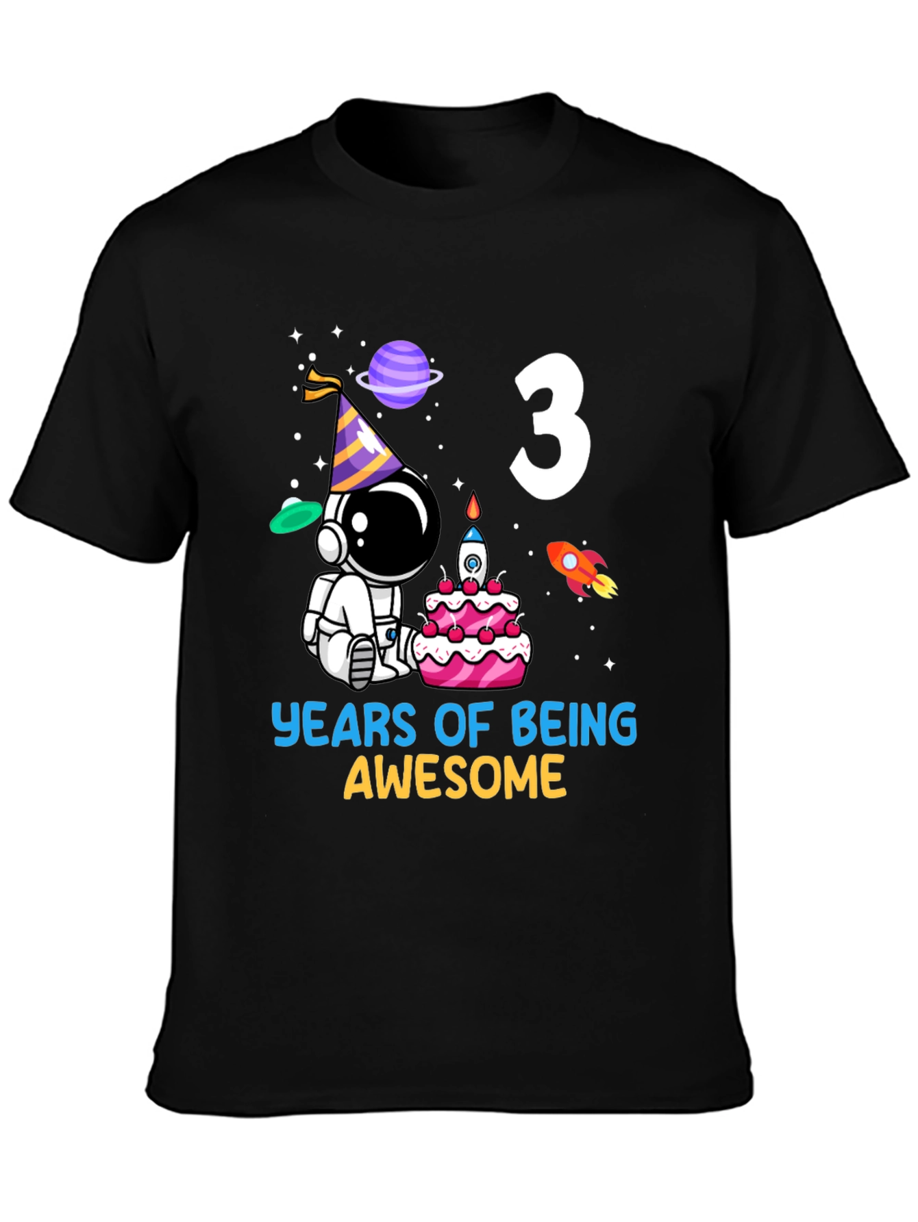 3rd Birthday Astronaut T-Shirt