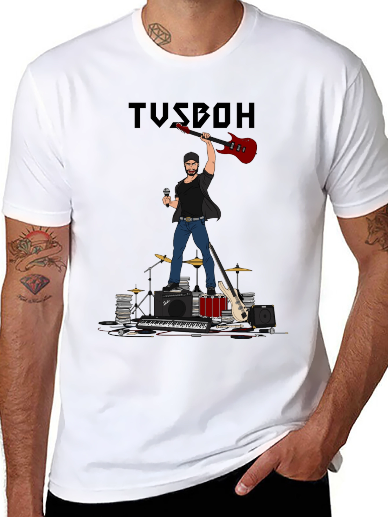 Musician Graphic Tee - Rock Star T-Shirt