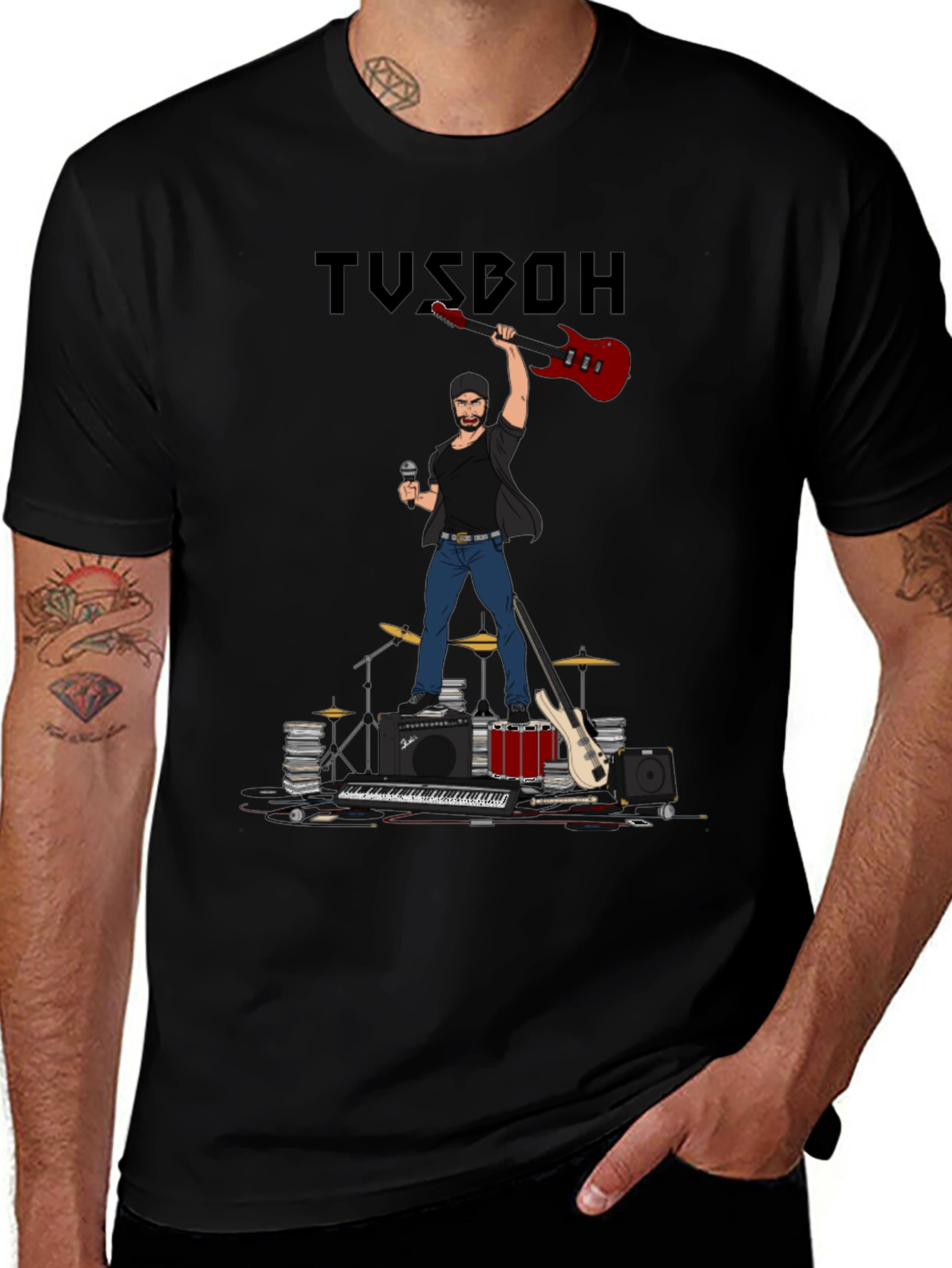 Musician Graphic Tee - Rock Star T-Shirt