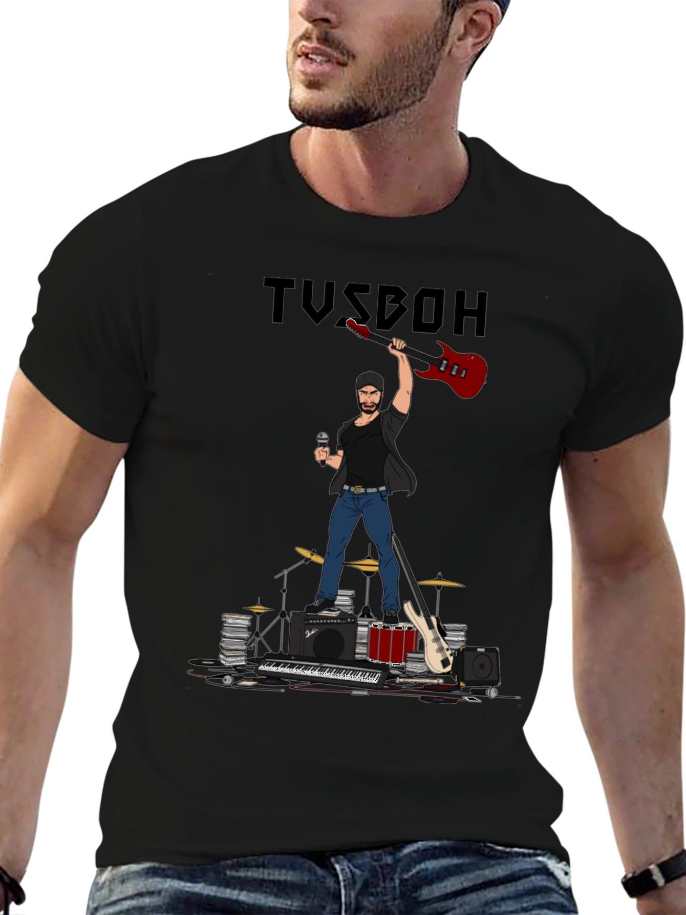 Musician Graphic Tee - Rock Star T-Shirt
