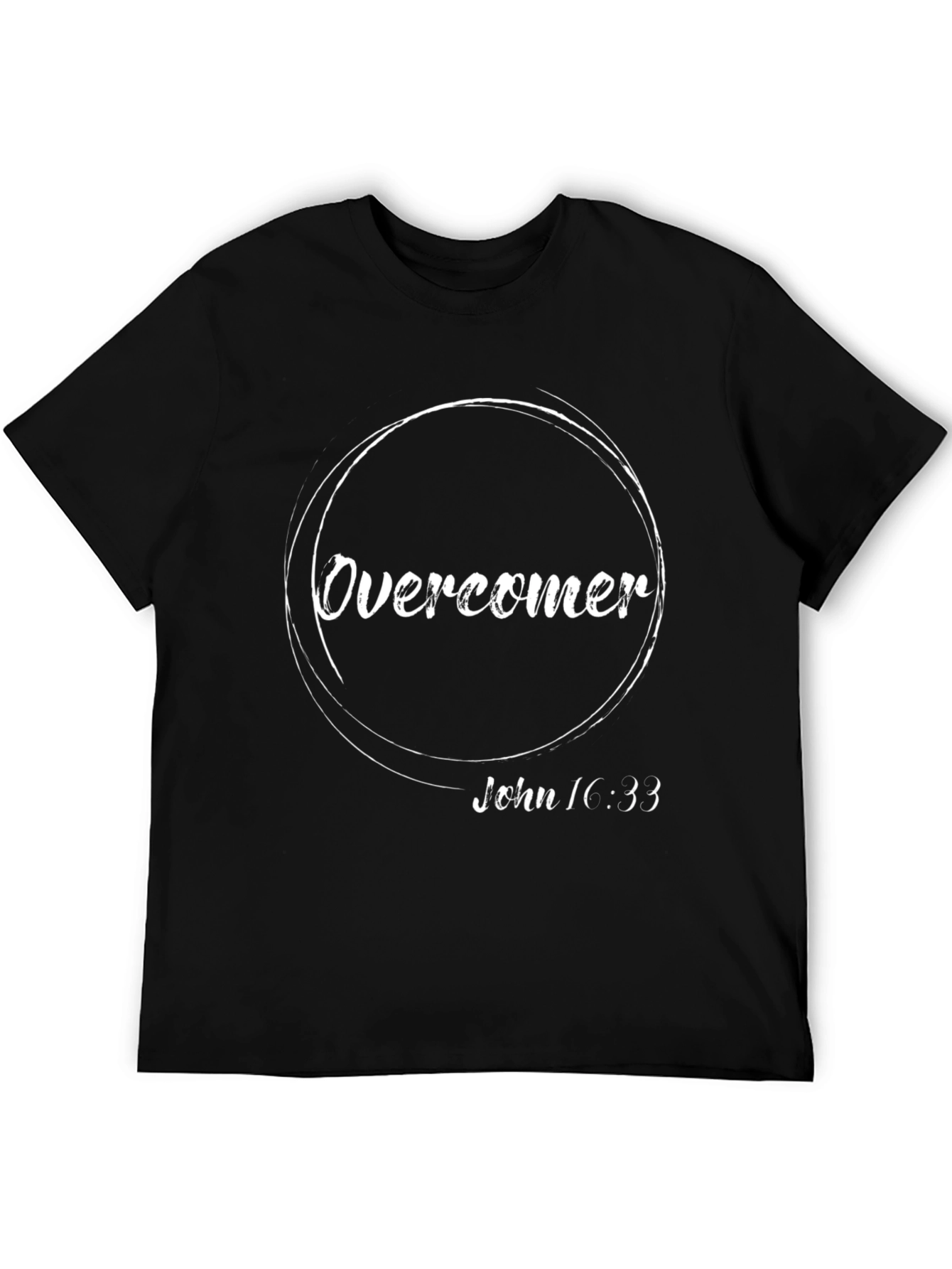 Overcomer T-Shirt - John 16:33 - Christian Apparel