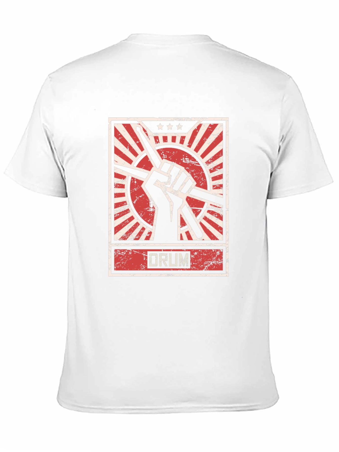 Drummer Graphic Tee - Drumsticks & Fist Design