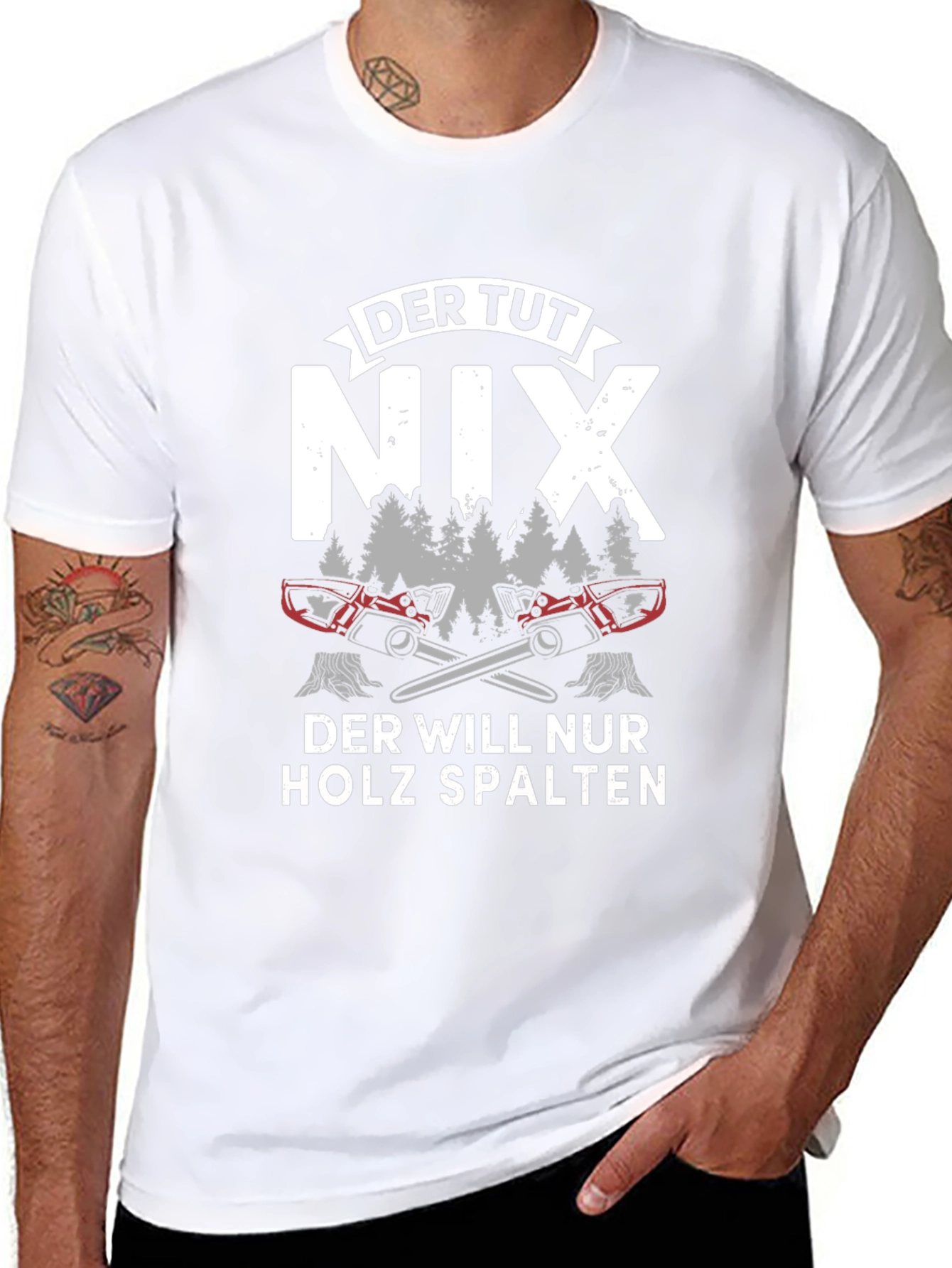 Der Tut Nix Holz Spalten Graphic T-Shirt
