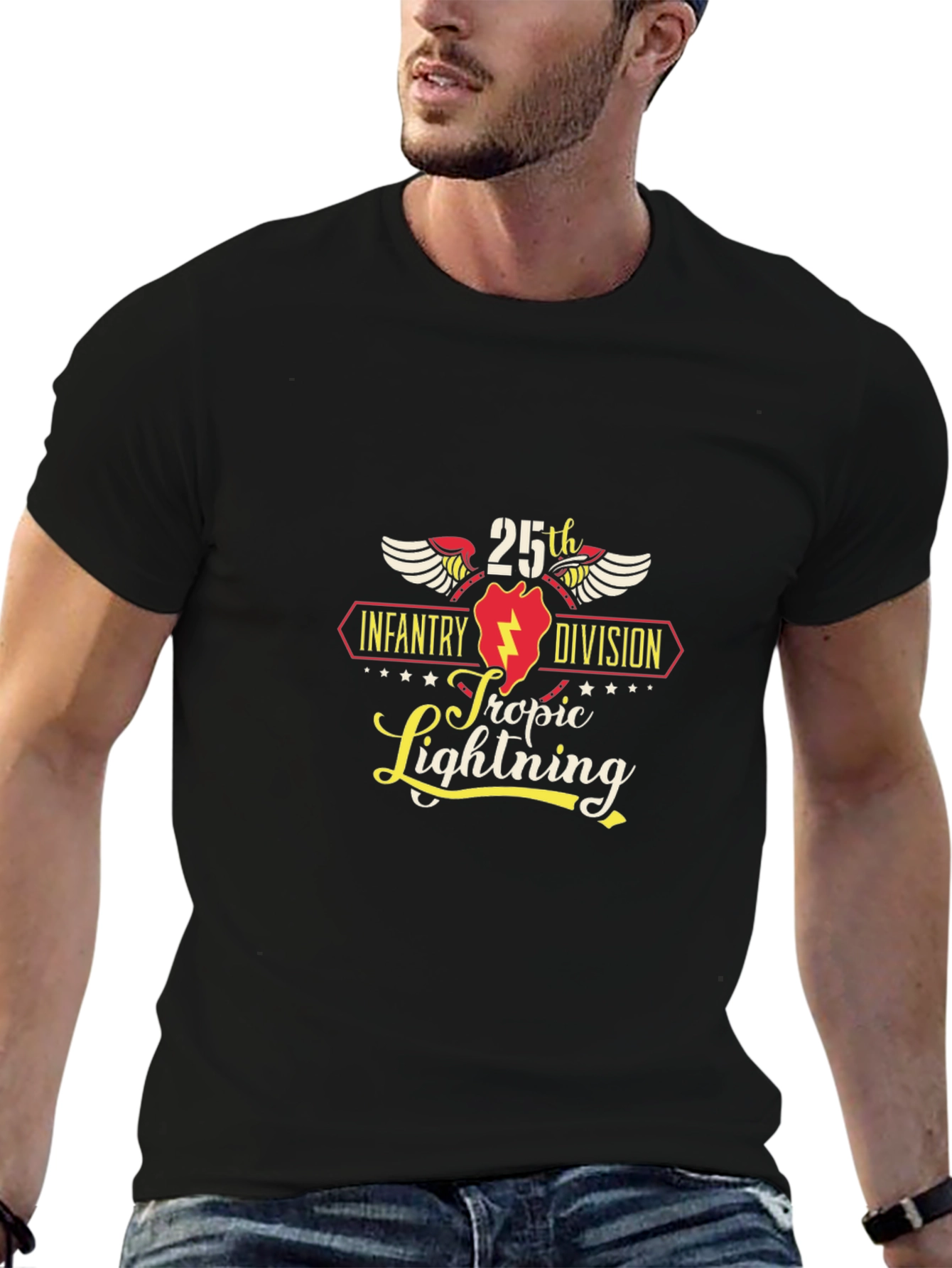 25th Infantry Division Black T-Shirt