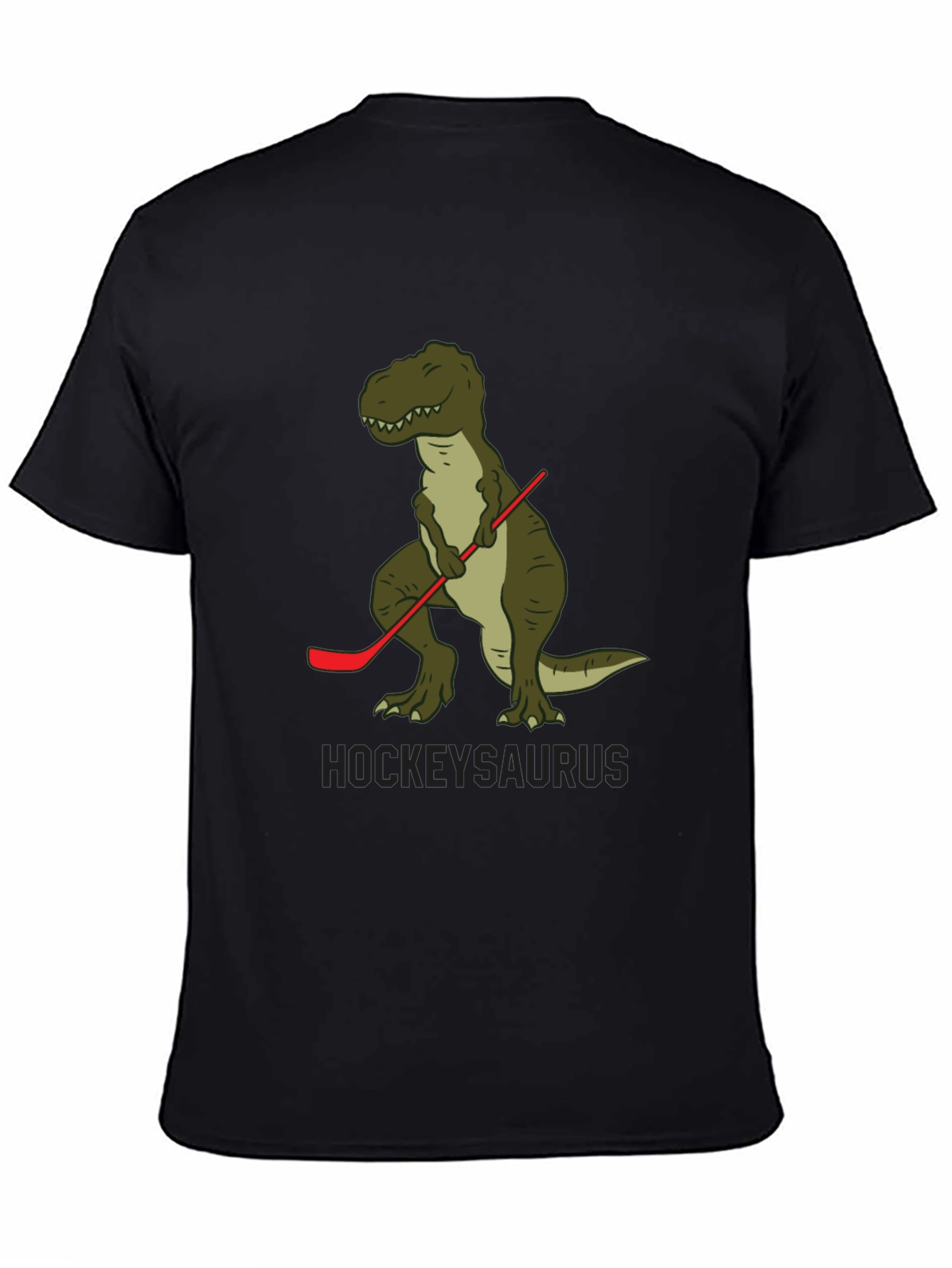 Hockey T-Rex Mens Black T-Shirt