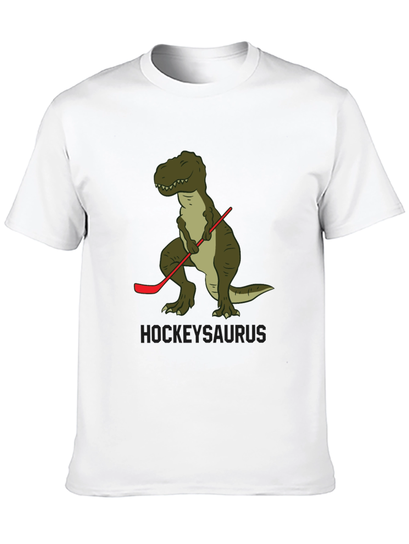 Hockey T-Rex Mens Black T-Shirt