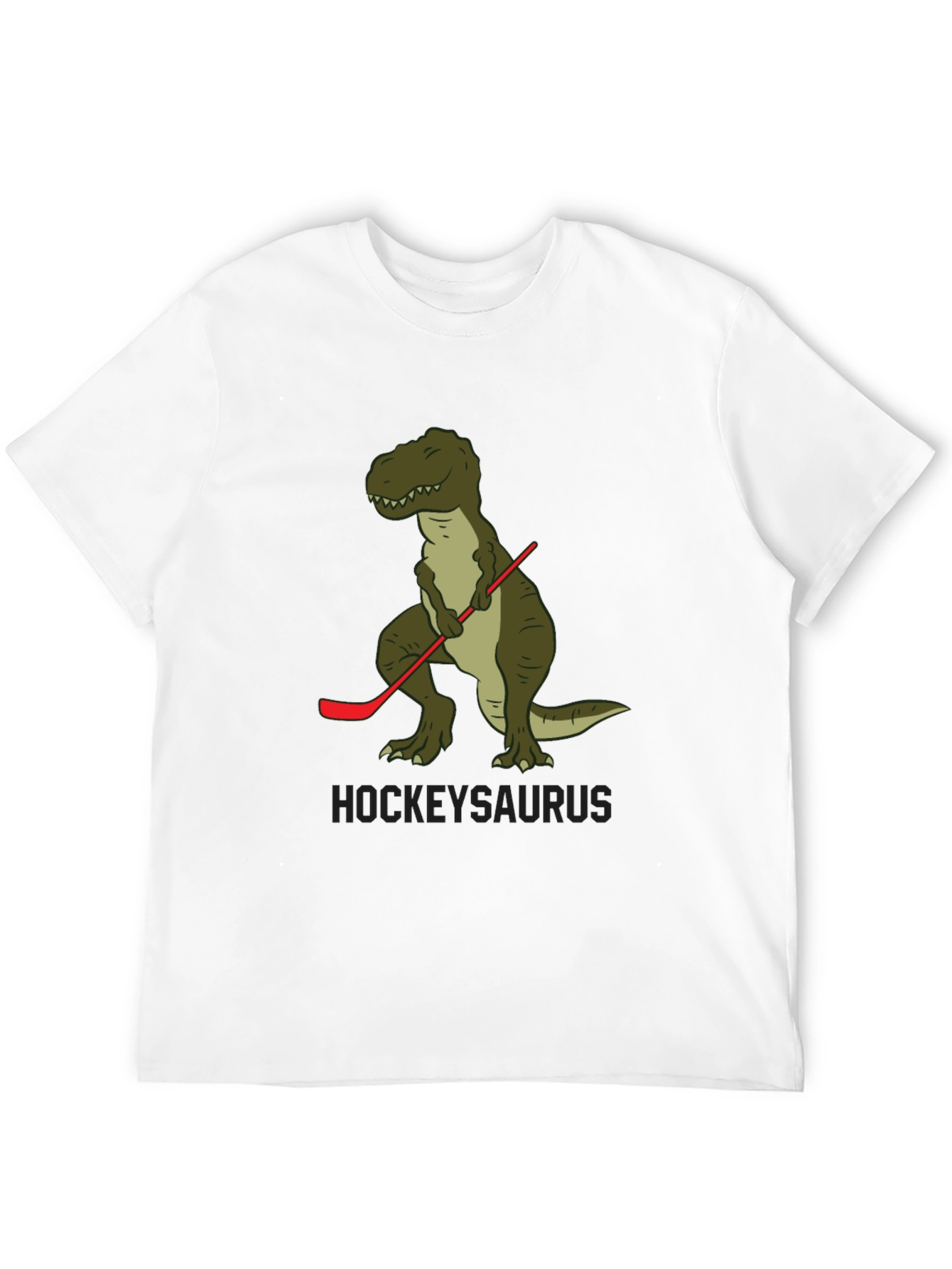 Hockey T-Rex Mens Black T-Shirt