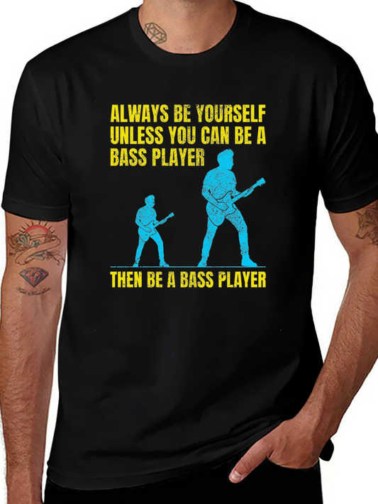 Bass Player Graphic Tee - Music Lovers T-Shirt