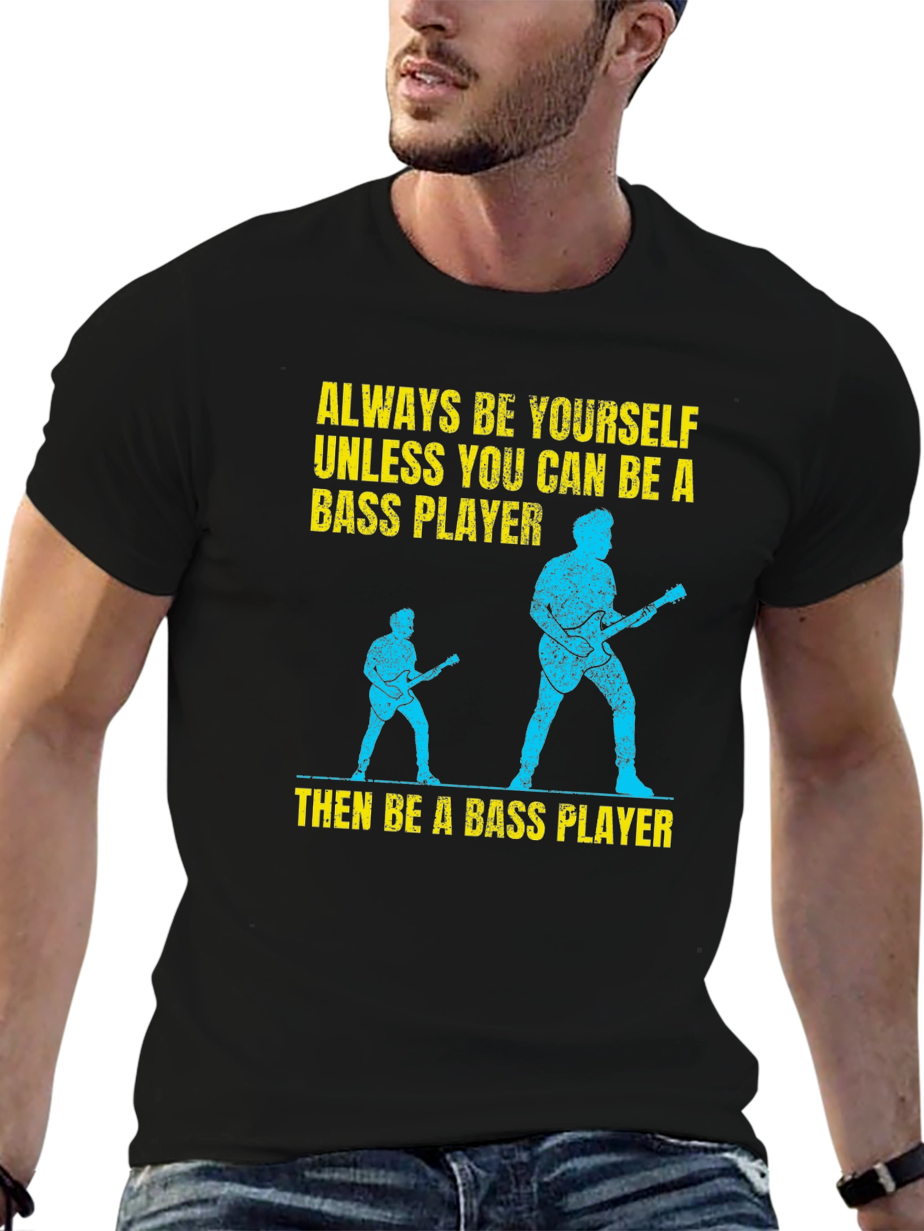 Bass Player Graphic Tee - Music Lovers T-Shirt