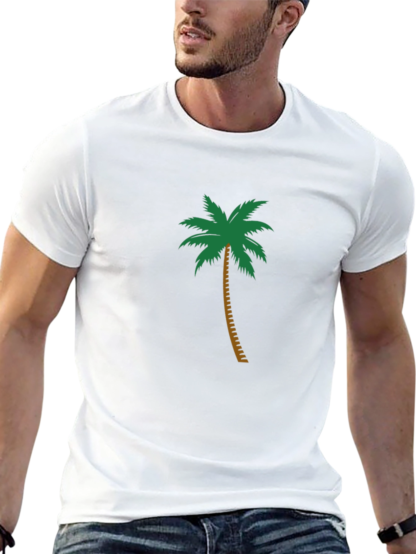 Tropical Palm Tree Black T-Shirt