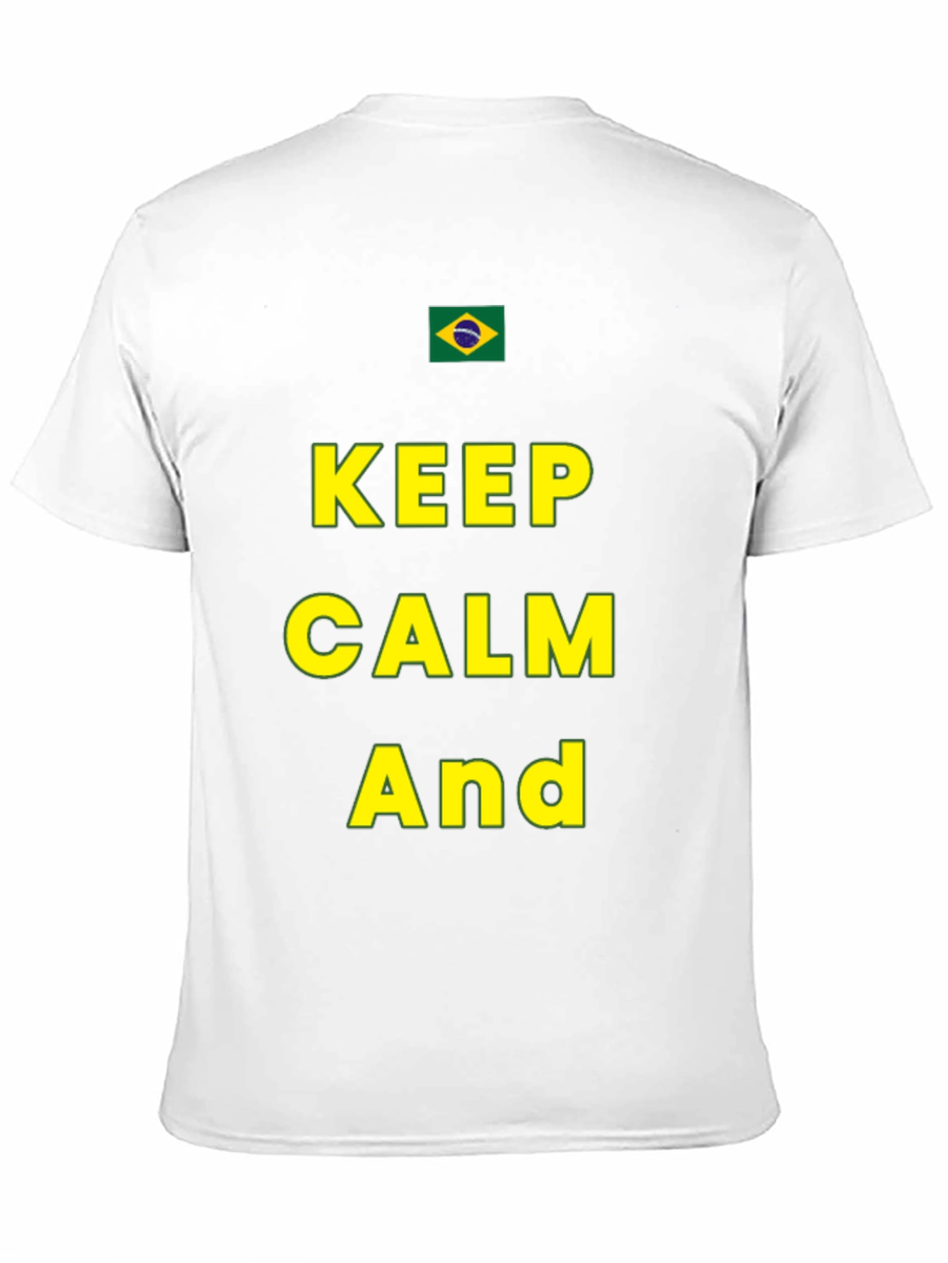 Keep Calm Brazil Flag T-Shirt - Black Casual Tee