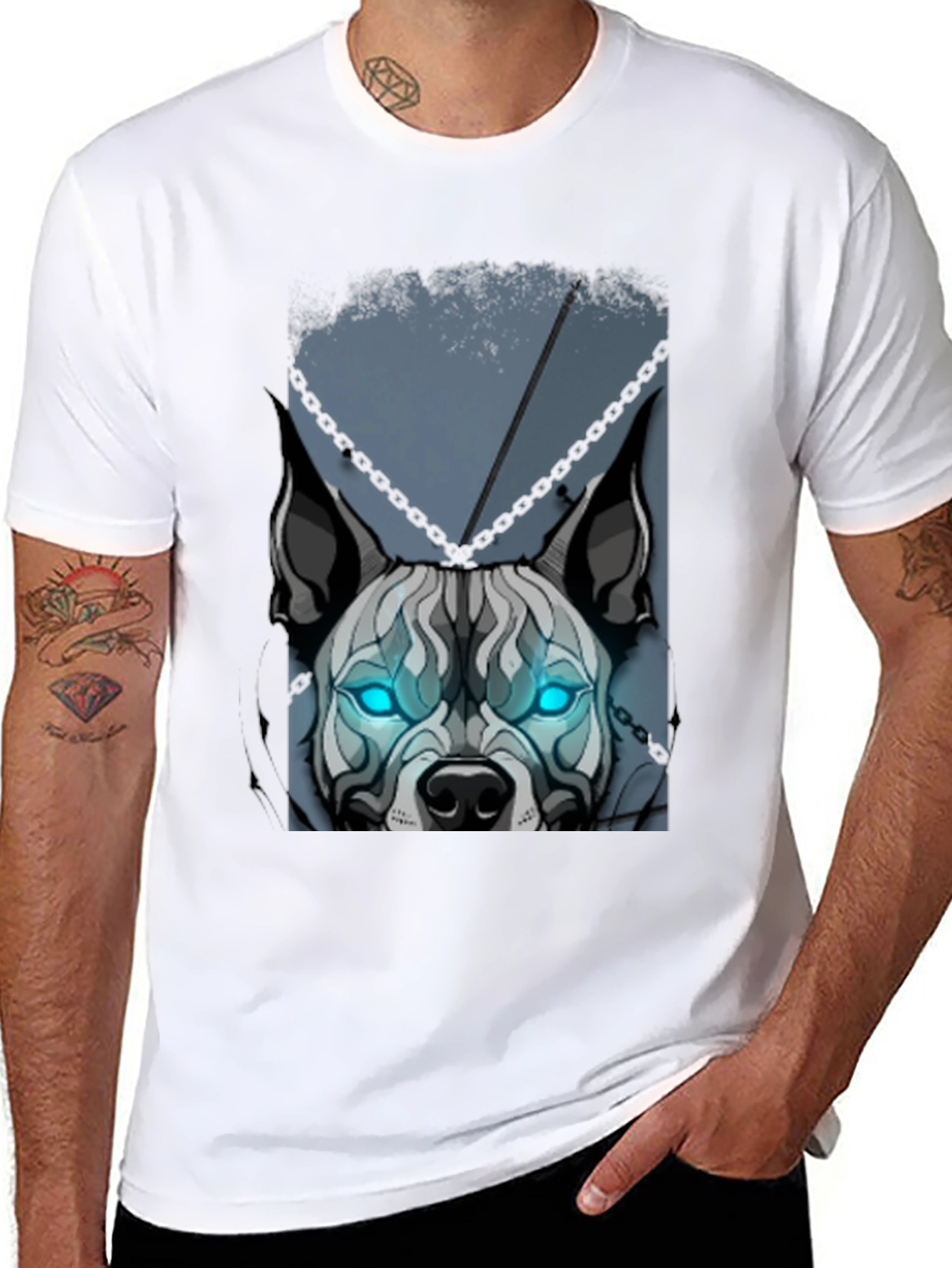 Dog Graphic Tee - Mens Black T-Shirt