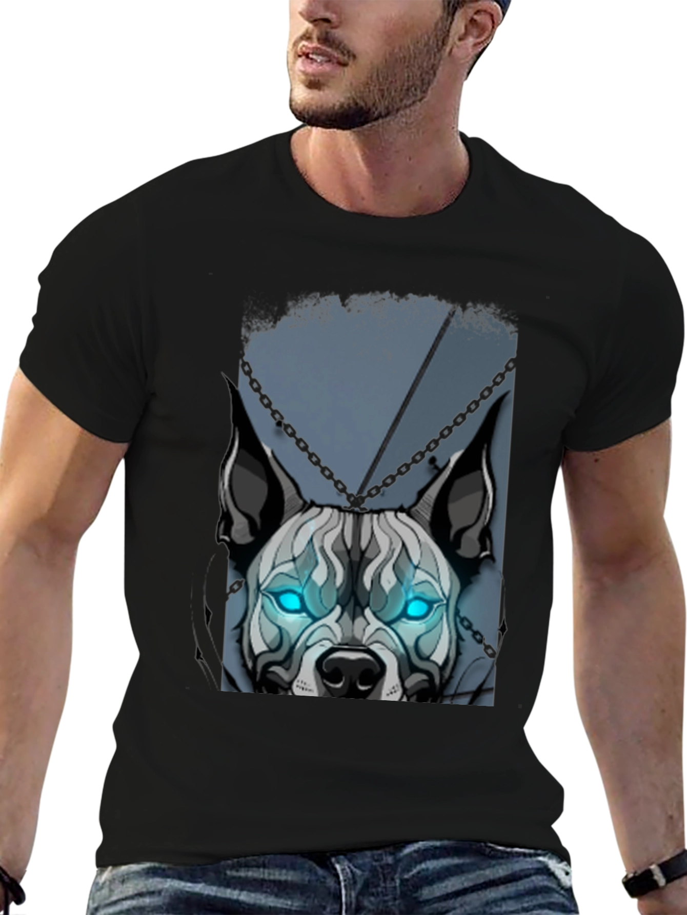 Dog Graphic Tee - Mens Black T-Shirt
