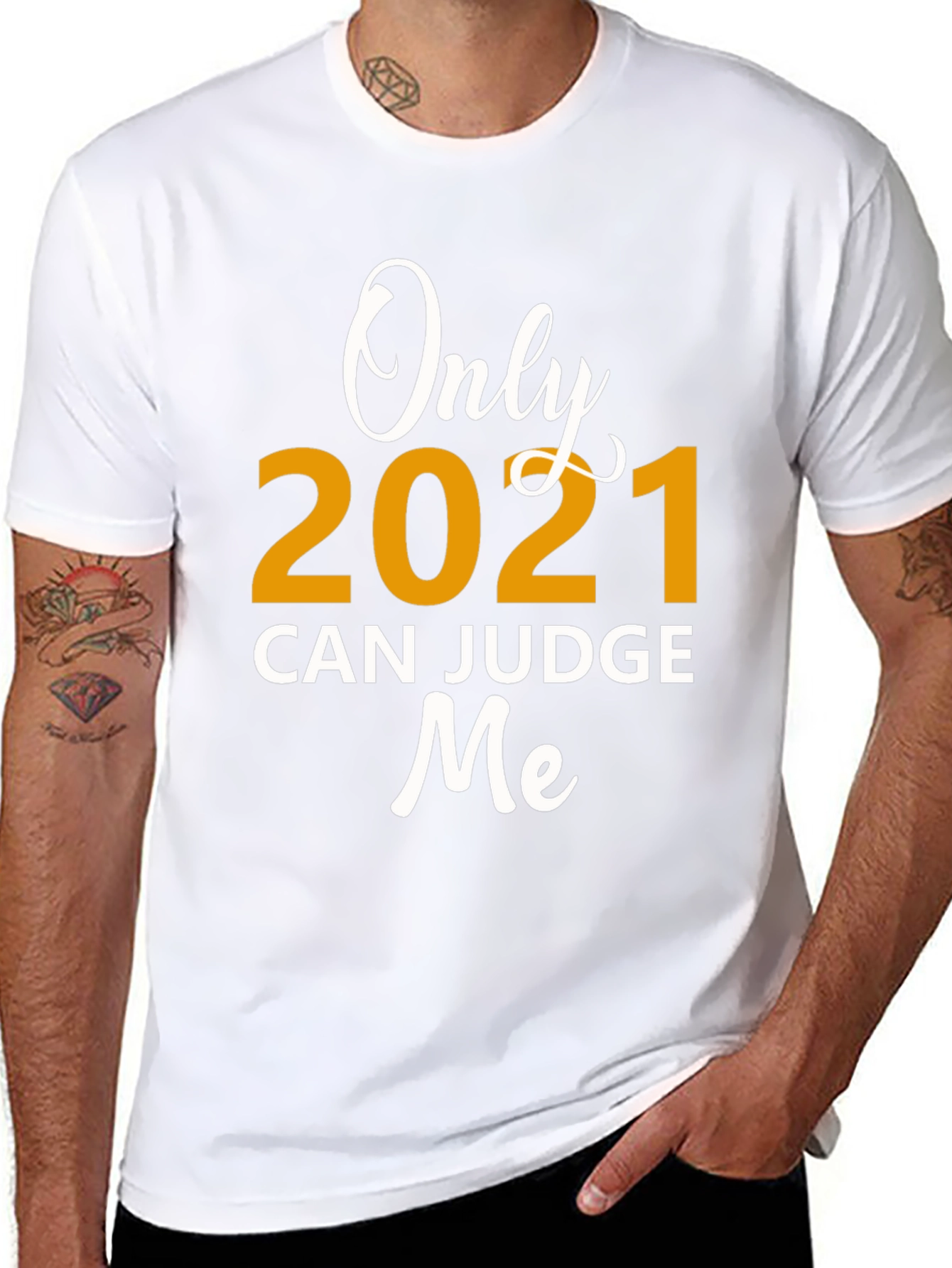 Only 2021 Can Judge Me Graphic Tee - Black