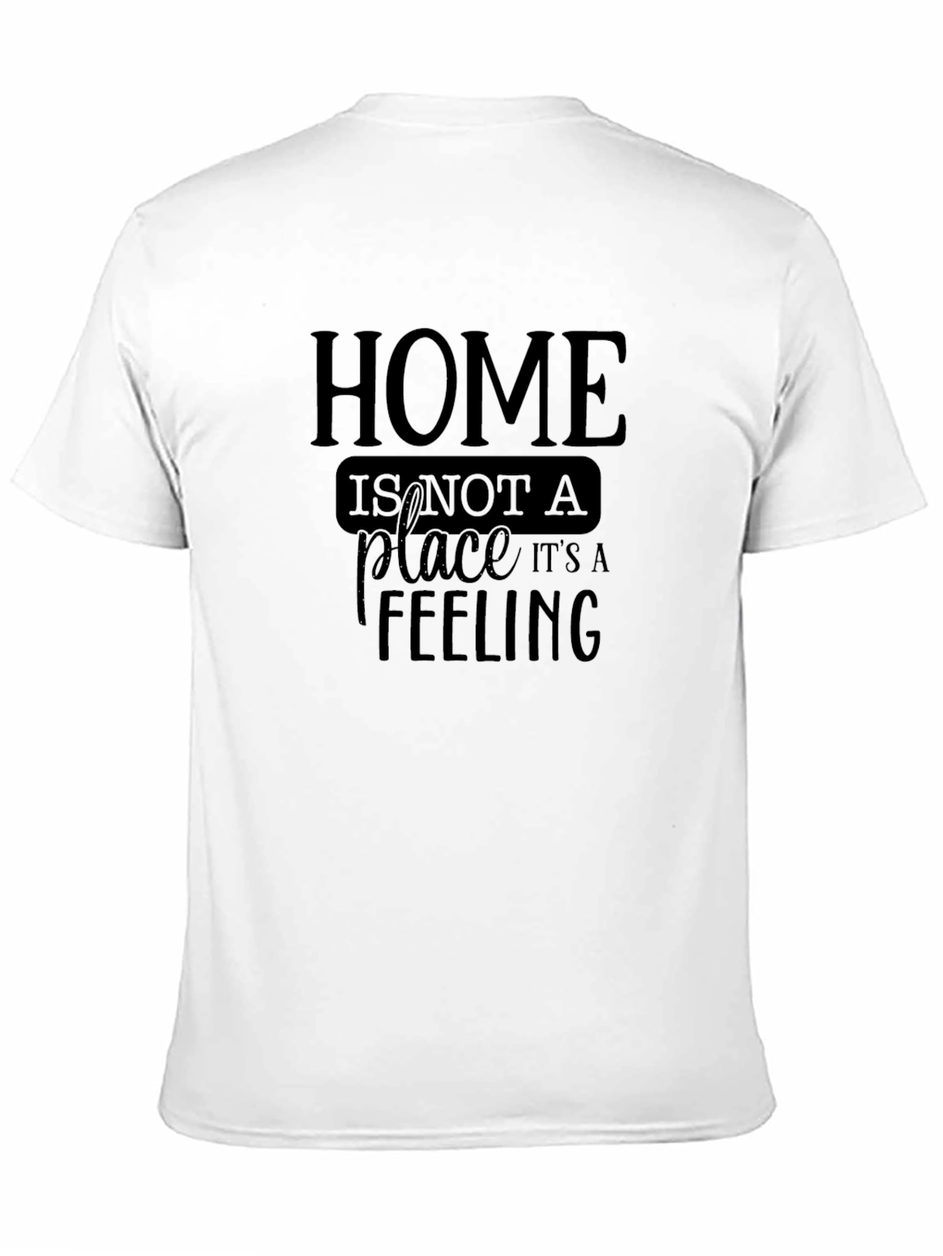 Home Is A Feeling Black Graphic T-Shirt