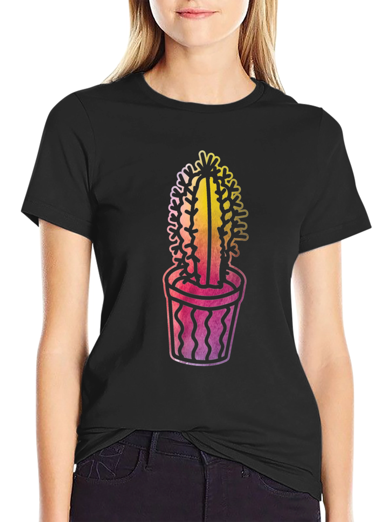 Cactus Graphic Tee - Trendy Plant Lover Shirt