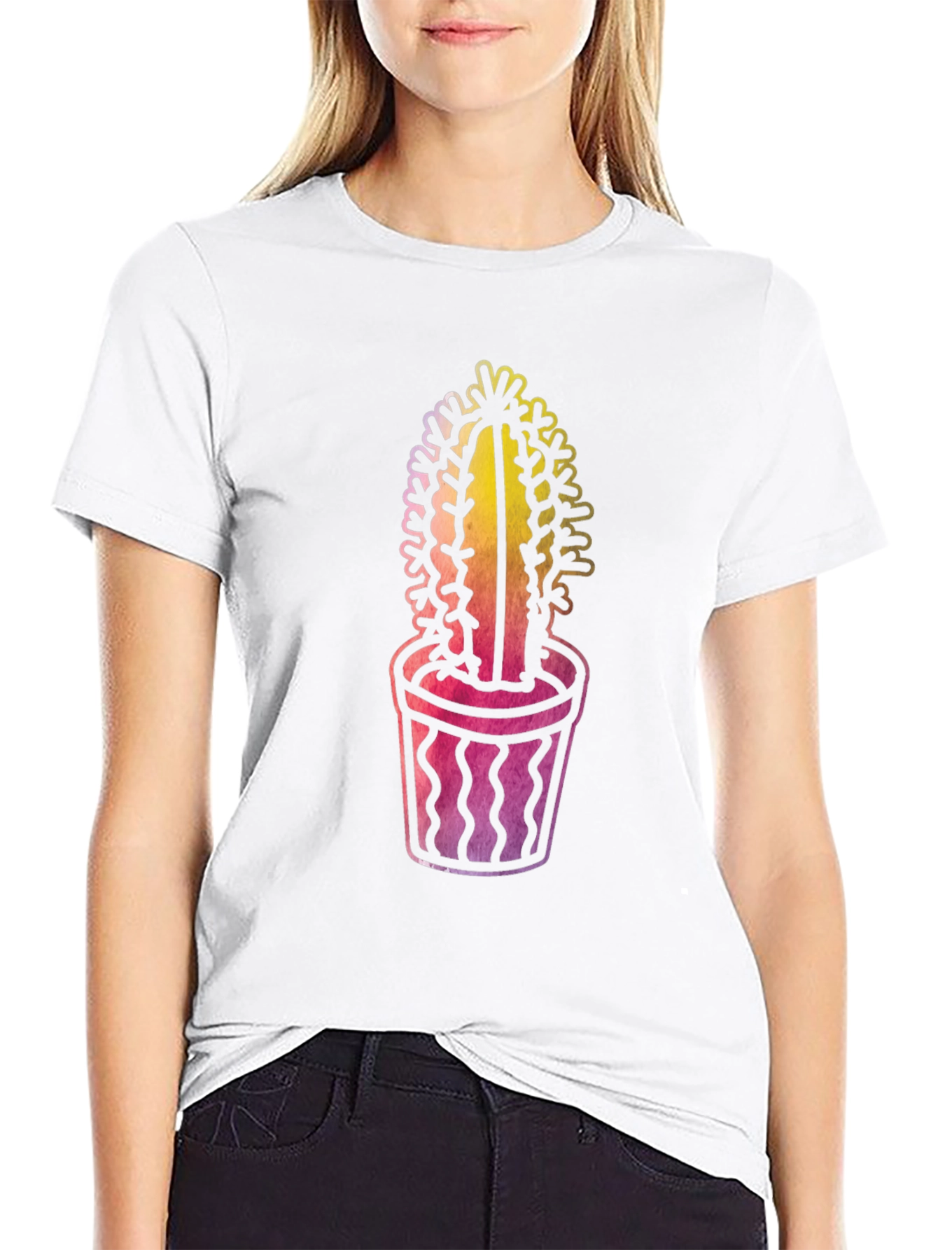 Cactus Graphic Tee - Trendy Plant Lover Shirt