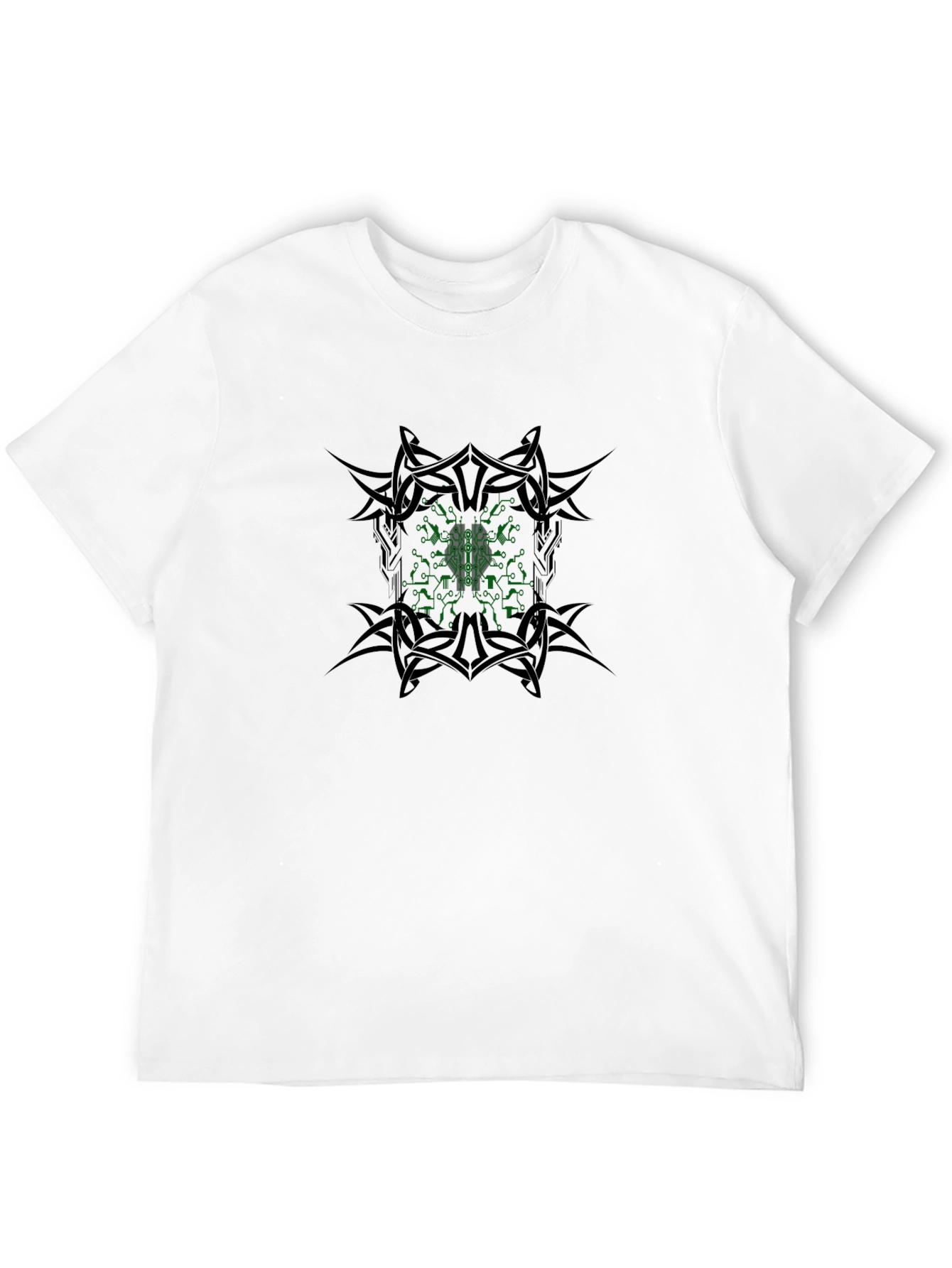 Cyber Brain Tee - Tribal Edge Black T-Shirt