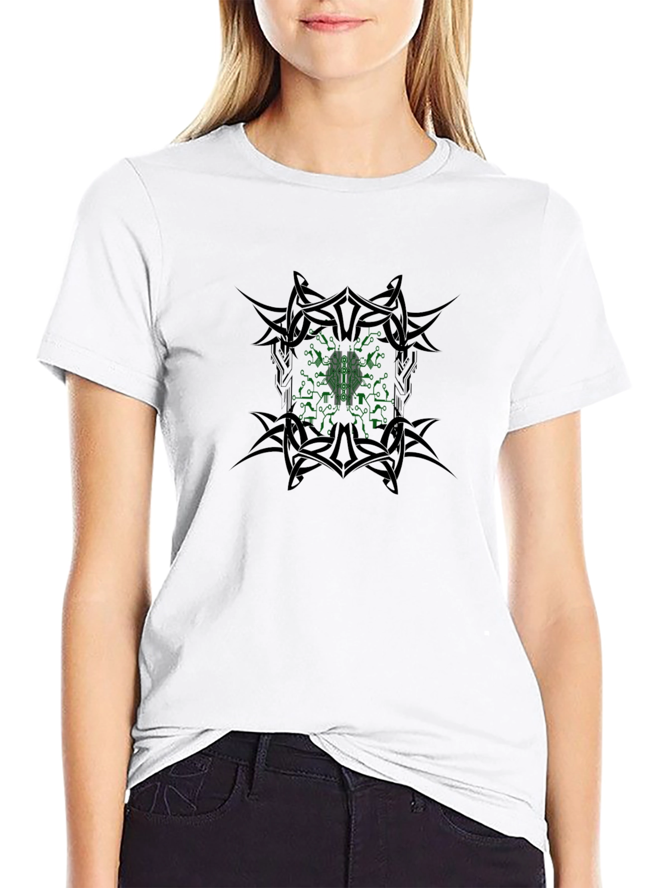 Cyber Brain Tee - Tribal Edge Black T-Shirt